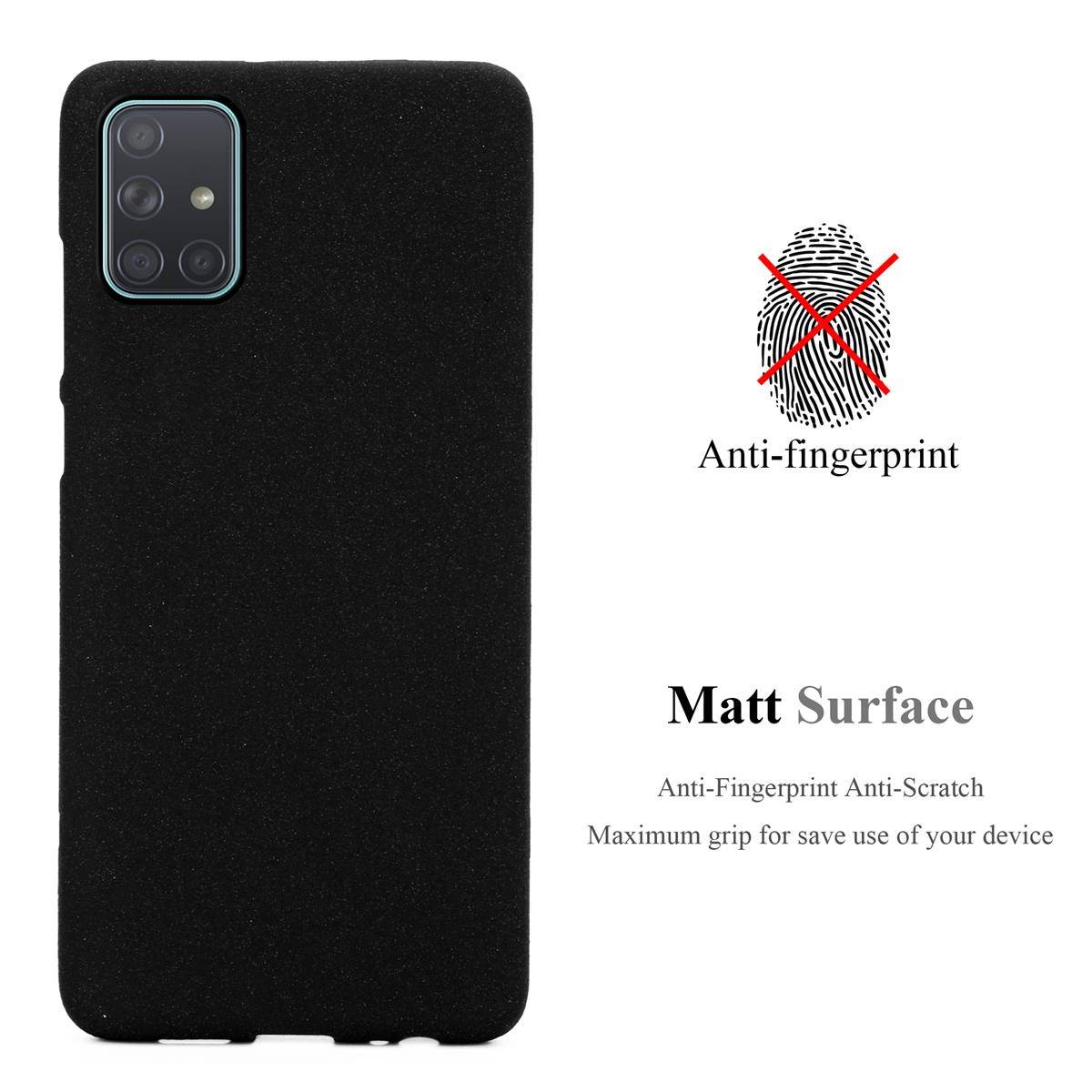Cadorabo Schutzhülle für Samsung Galaxy A71 4G Hülle in Schwarz Handyhülle TPU Etui Cover Case