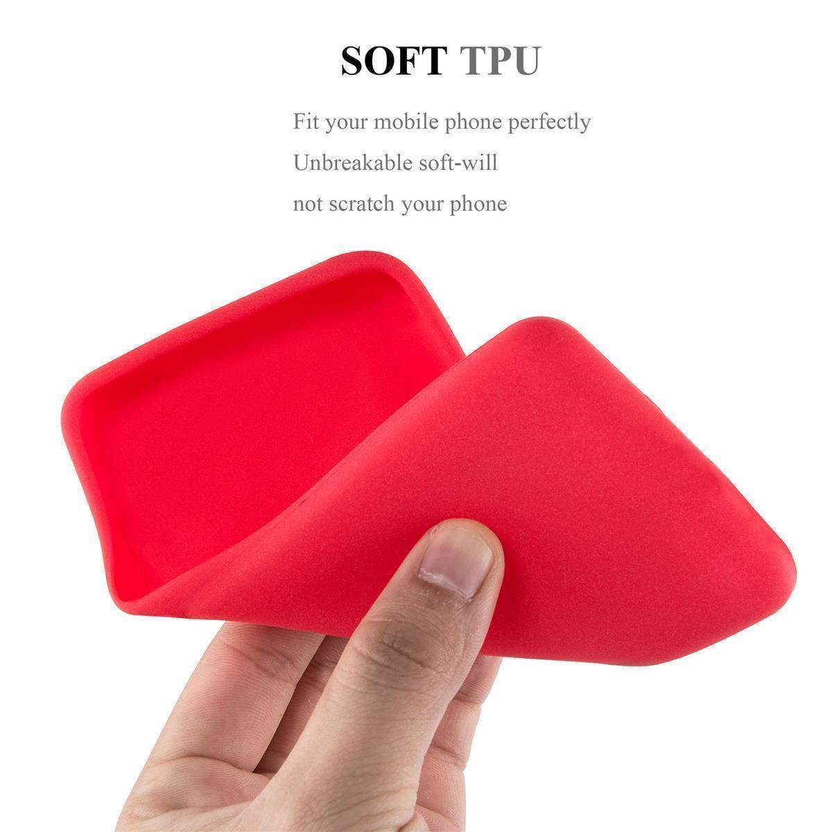 Cadorabo Schutzhülle für Samsung Galaxy A80 / A90 4G Hülle in Rot Handyhülle TPU Etui Cover Case