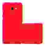 Cadorabo Schutzhülle für Samsung Galaxy J4 PLUS Hülle in Rot Handyhülle TPU Etui Cover Case