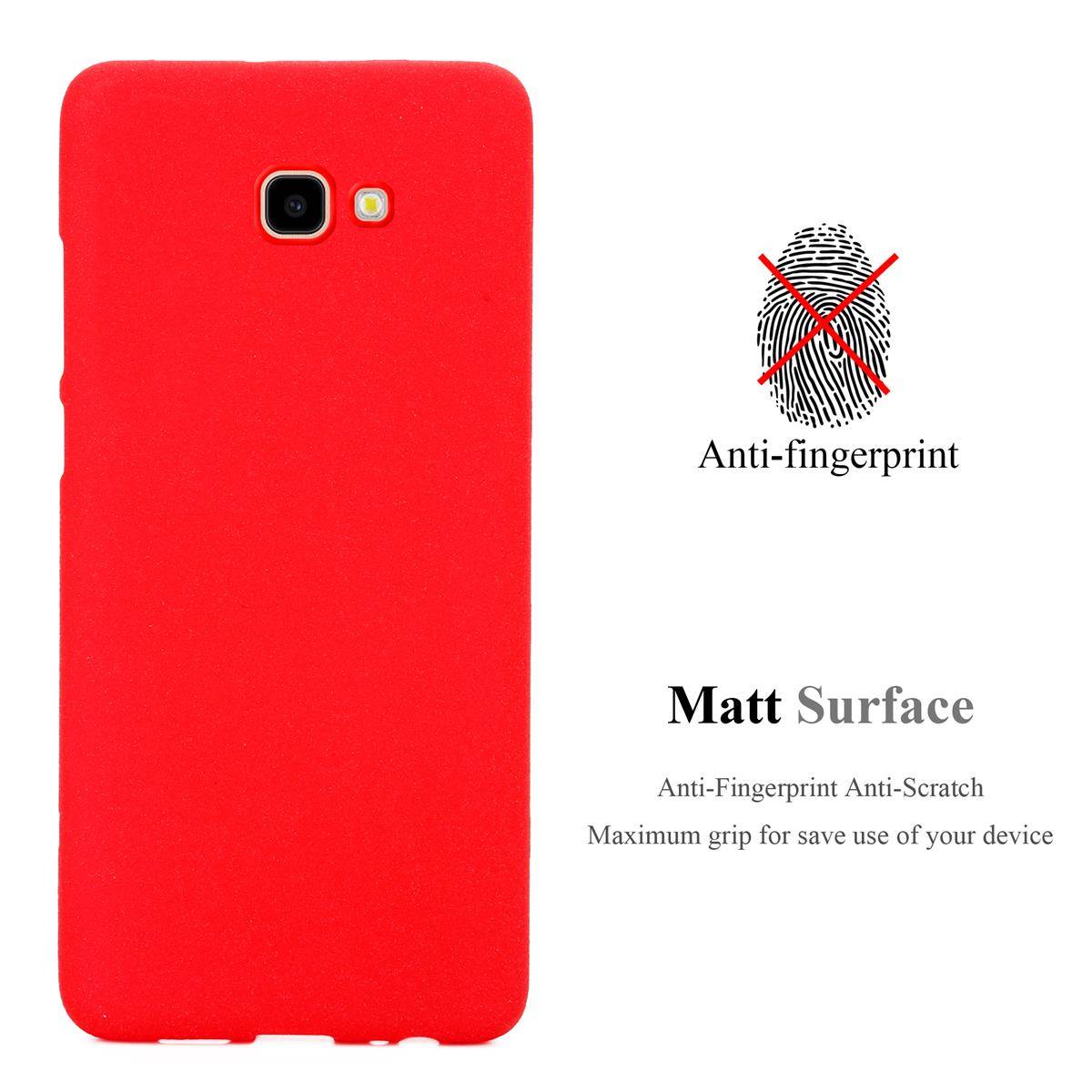 Cadorabo Schutzhülle für Samsung Galaxy J4 PLUS Hülle in Rot Handyhülle TPU Etui Cover Case