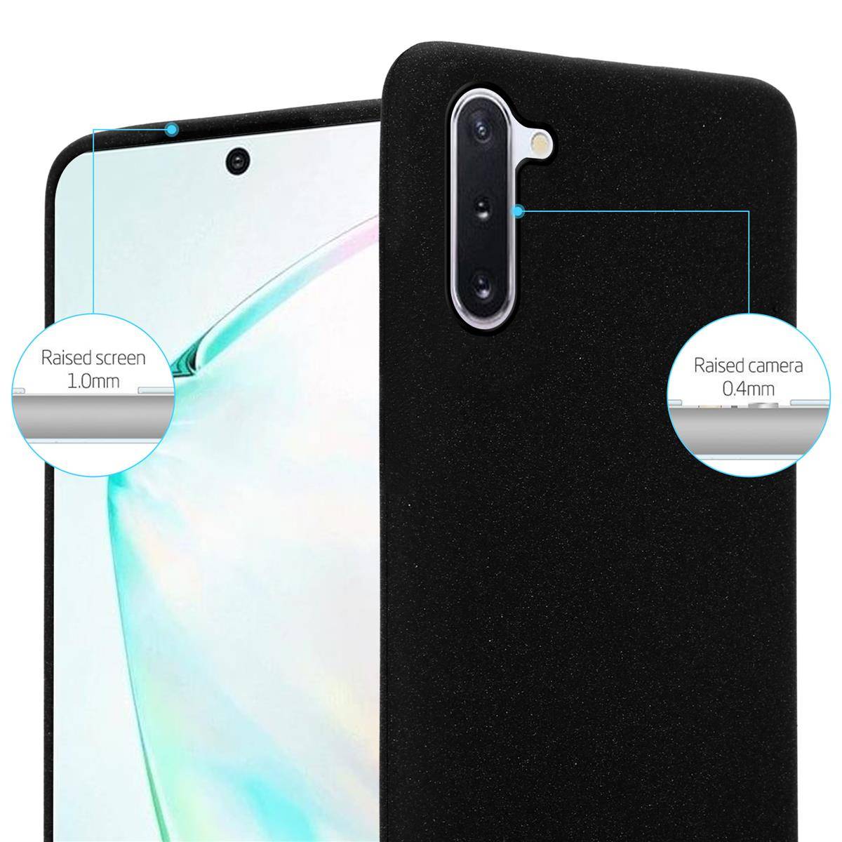 Cadorabo Schutzhülle für Samsung Galaxy NOTE 10 Hülle in Schwarz Handyhülle TPU Etui Cover Case