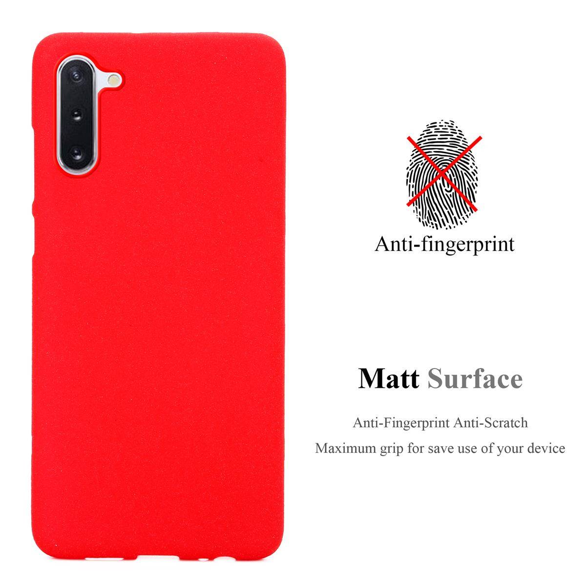 Cadorabo Schutzhülle für Samsung Galaxy NOTE 10 Hülle in Rot Handyhülle TPU Etui Cover Case