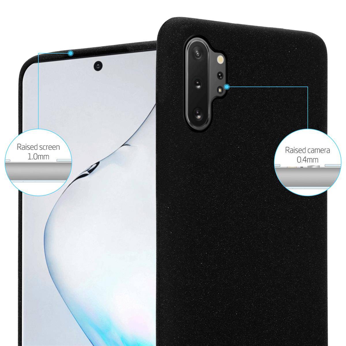 Cadorabo Schutzhülle für Samsung Galaxy NOTE 10 PLUS Hülle in Schwarz Handyhülle TPU Etui Cover Case