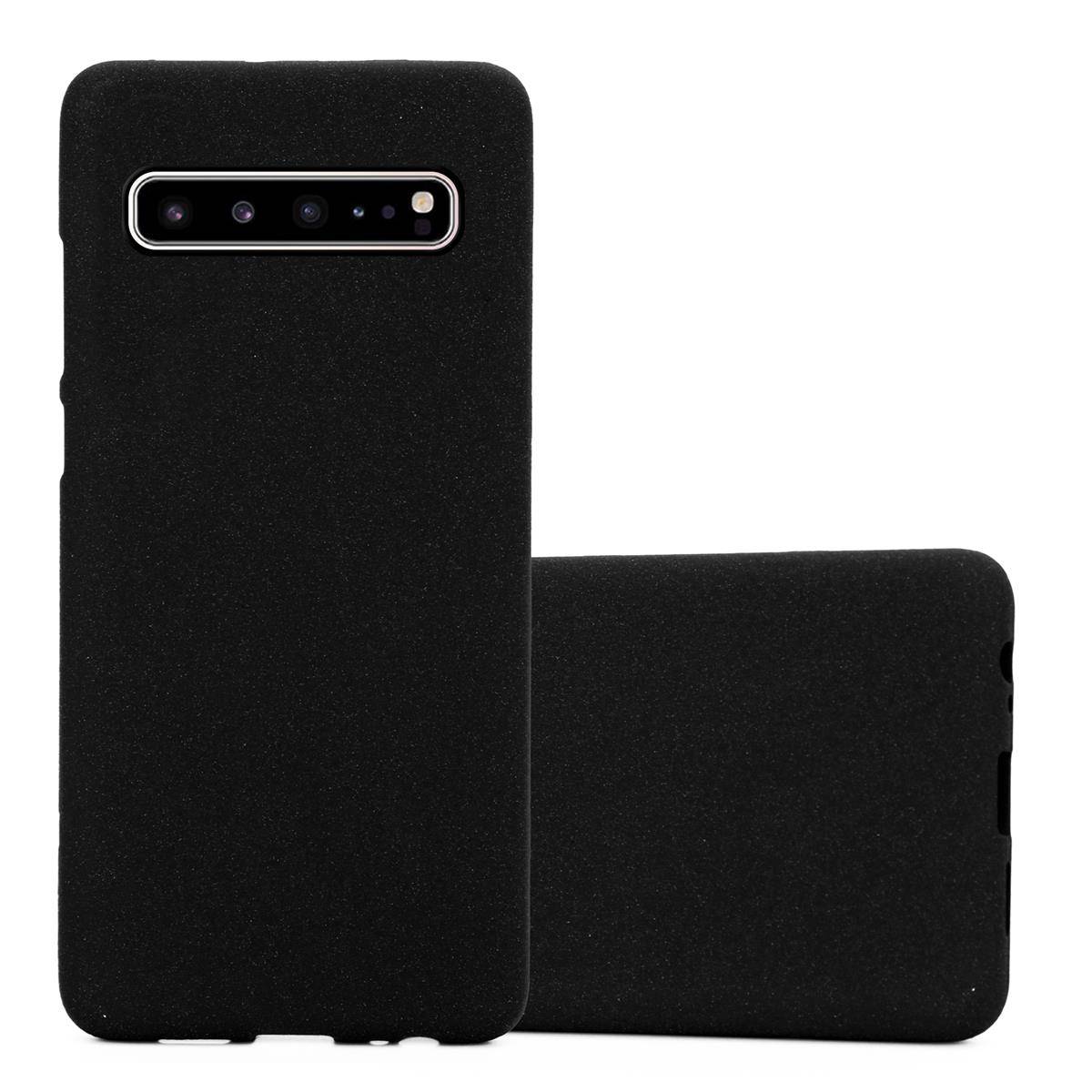 Cadorabo Schutzhülle für Samsung Galaxy S10 5G Hülle in Schwarz Handyhülle TPU Etui Cover Case