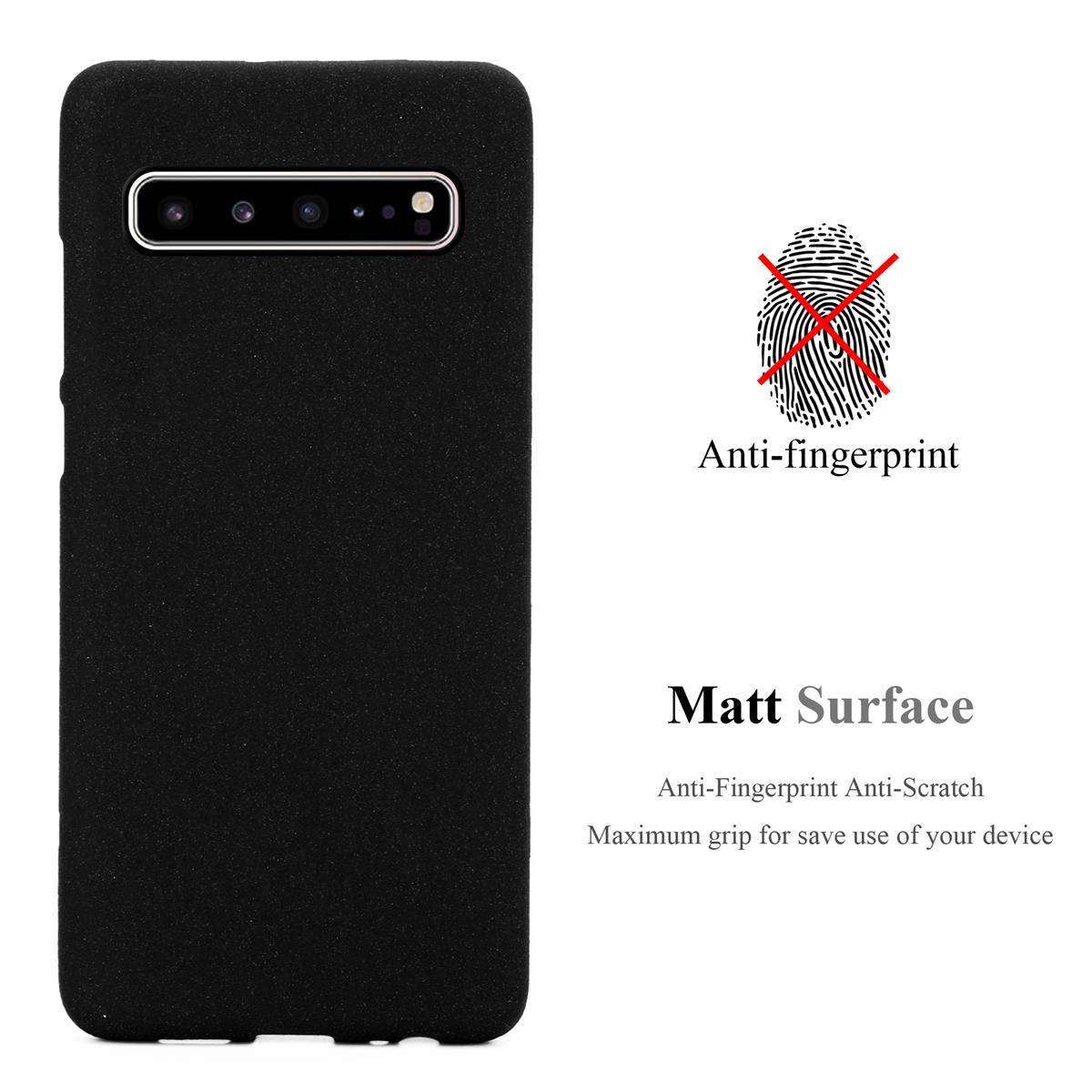 Cadorabo Schutzhülle für Samsung Galaxy S10 5G Hülle in Schwarz Handyhülle TPU Etui Cover Case