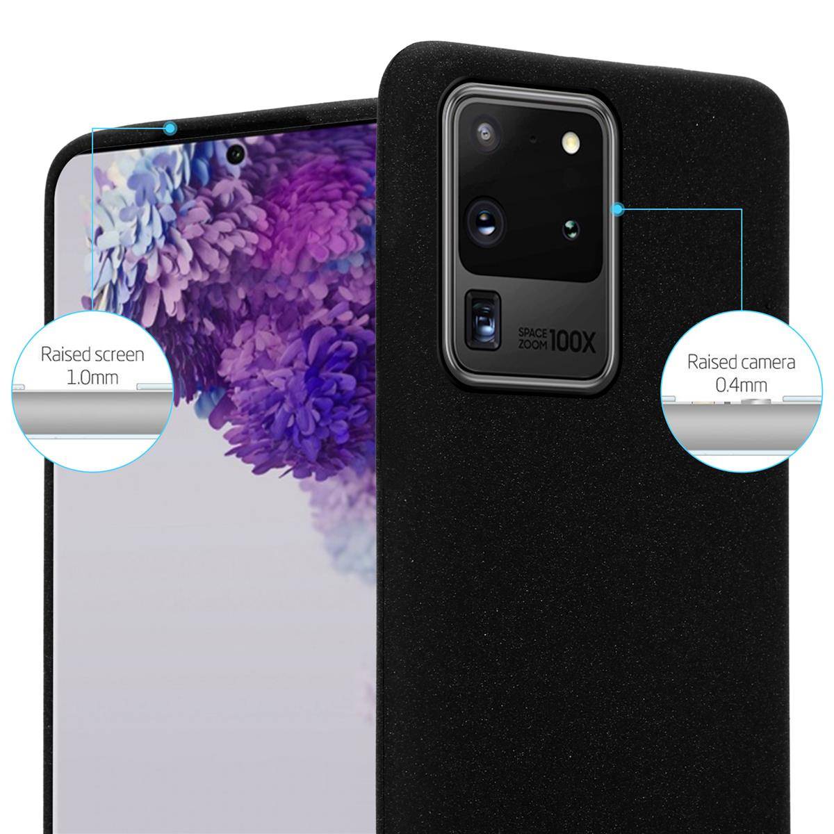 Cadorabo Schutzhülle für Samsung Galaxy S20 ULTRA Hülle in Schwarz Handyhülle TPU Etui Cover Case