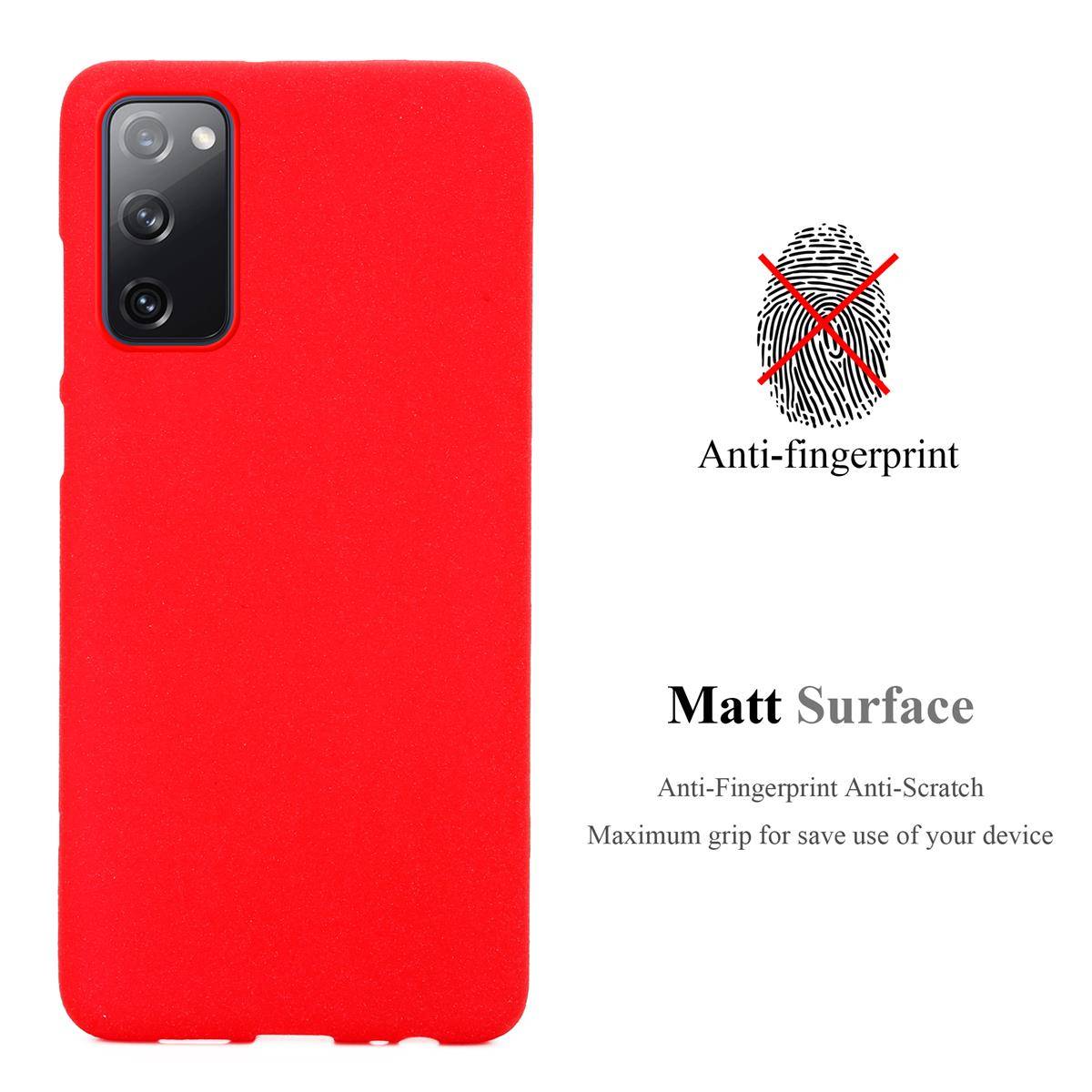 Cadorabo Schutzhülle für Samsung Galaxy S20 FE Hülle in Rot Handyhülle TPU Etui Cover Case