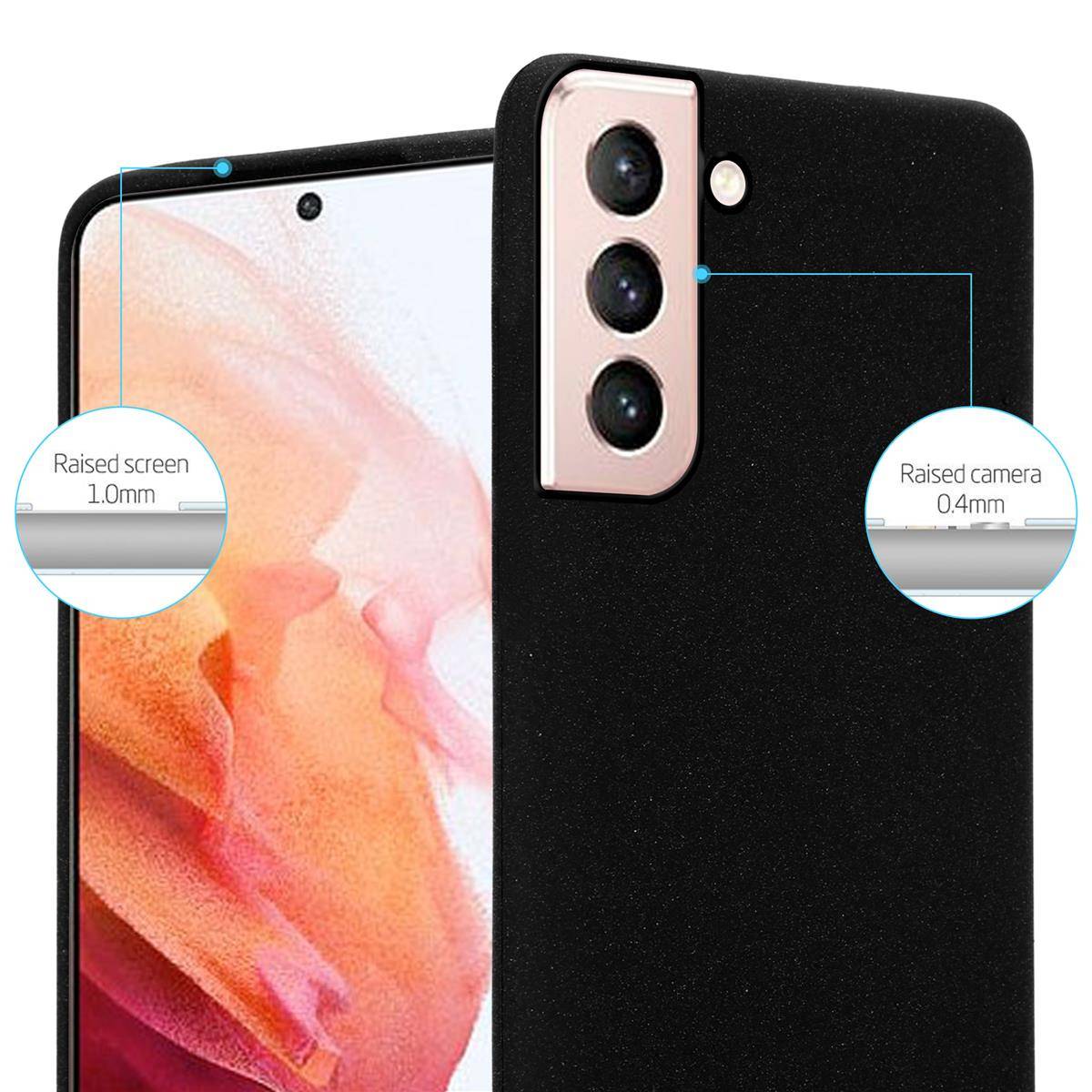 Cadorabo Schutzhülle für Samsung Galaxy S21 5G Hülle in Schwarz Handyhülle TPU Etui Cover Case