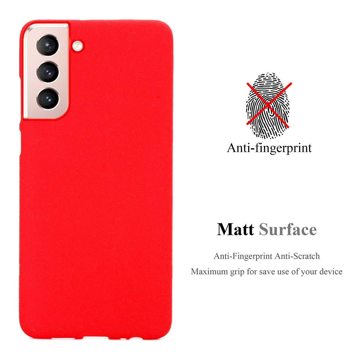 Cadorabo Schutzhülle für Samsung Galaxy S21 5G Hülle in Rot Handyhülle TPU Etui Cover Case