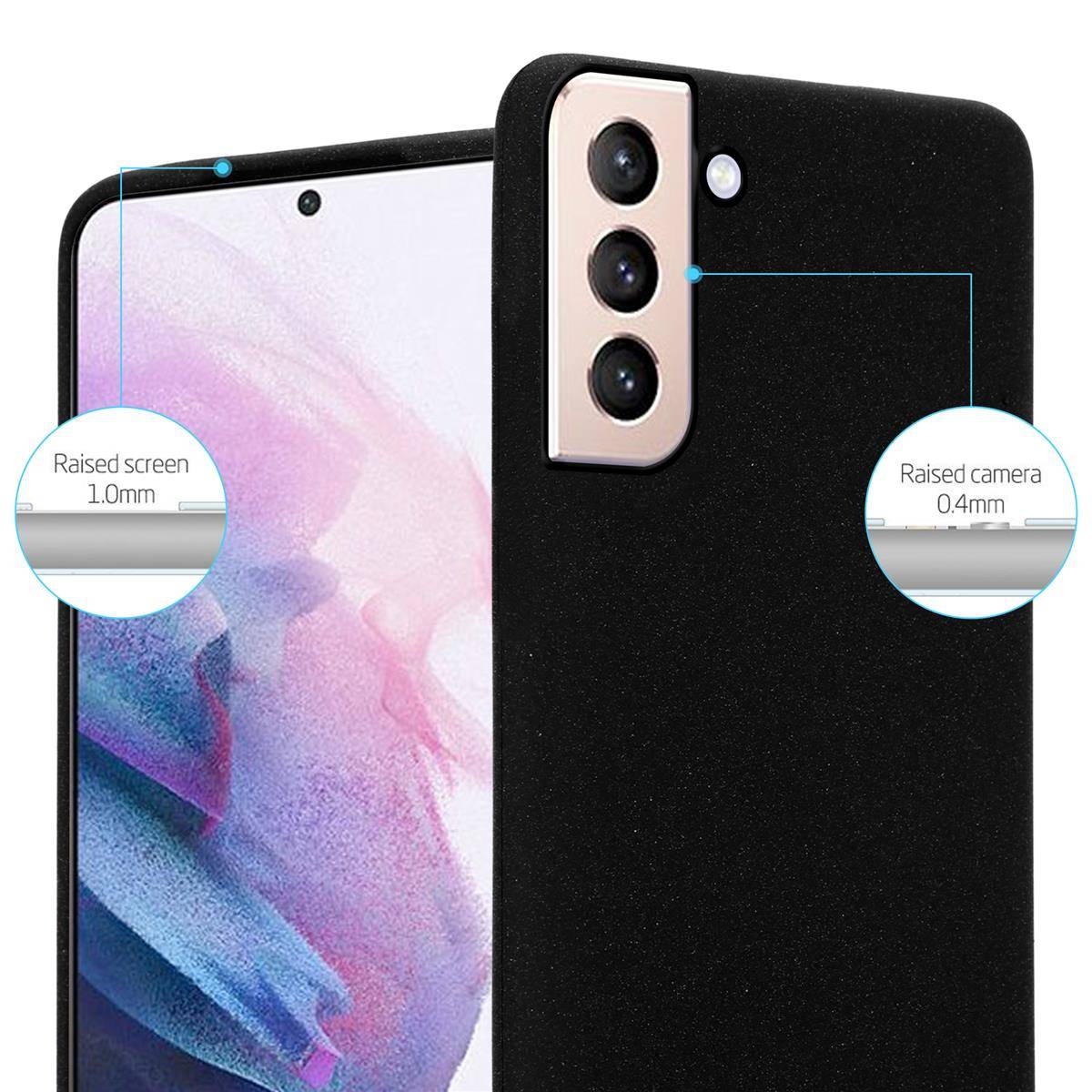 Cadorabo Schutzhülle für Samsung Galaxy S21 PLUS Hülle in Schwarz Handyhülle TPU Etui Cover Case