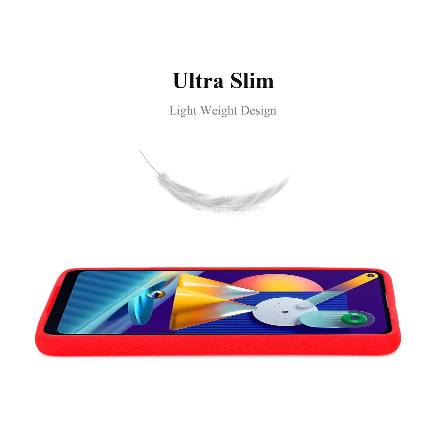 Cadorabo Schutzhülle für Samsung Galaxy A11 / M11 Hülle in Rot Handyhülle TPU Etui Cover Case