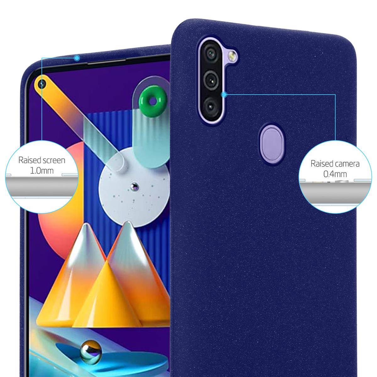 Cadorabo Schutzhülle für Samsung Galaxy A11 / M11 Hülle in Blau Handyhülle TPU Etui Cover Case
