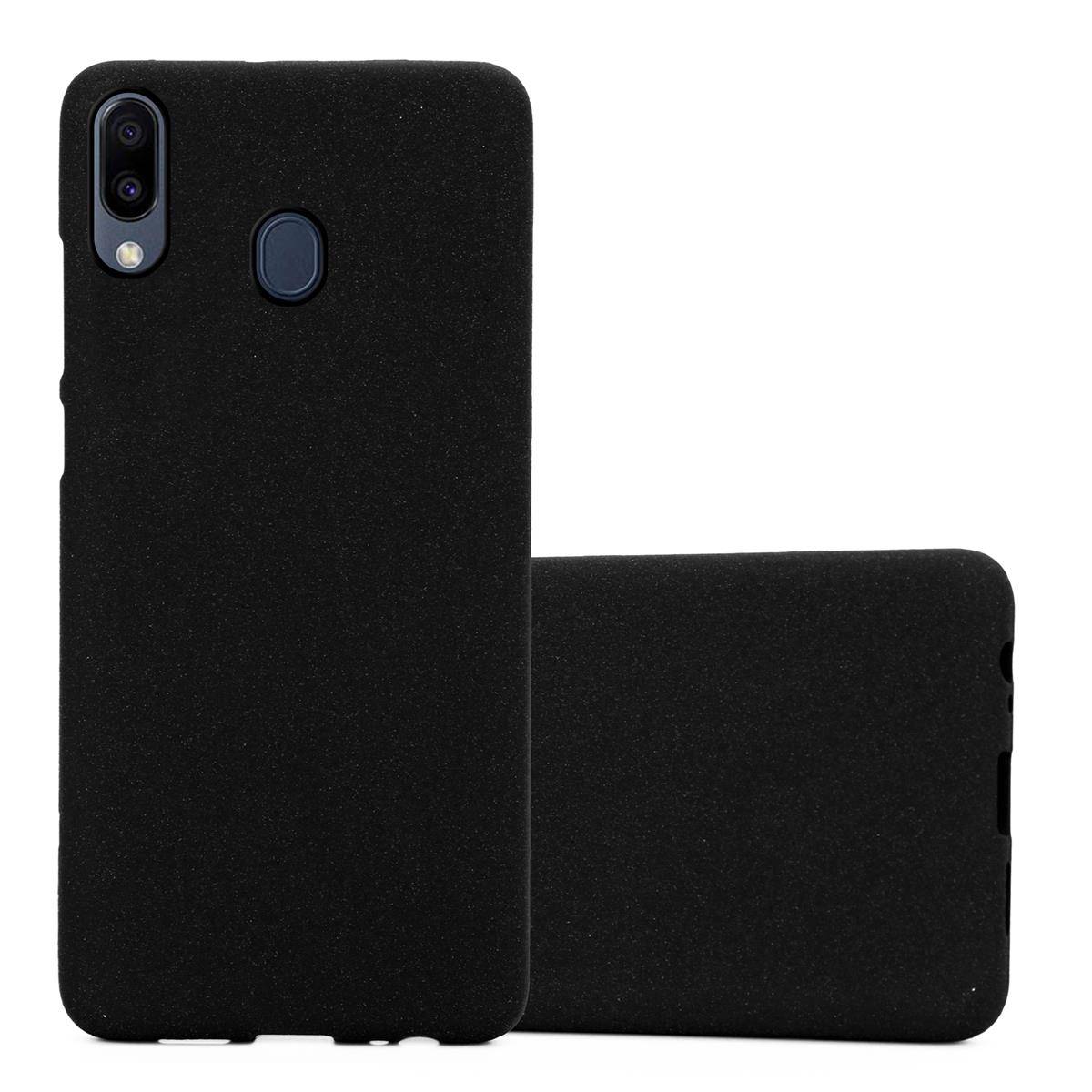 Cadorabo Schutzhülle für Samsung Galaxy M20 Hülle in Schwarz Handyhülle TPU Etui Cover Case