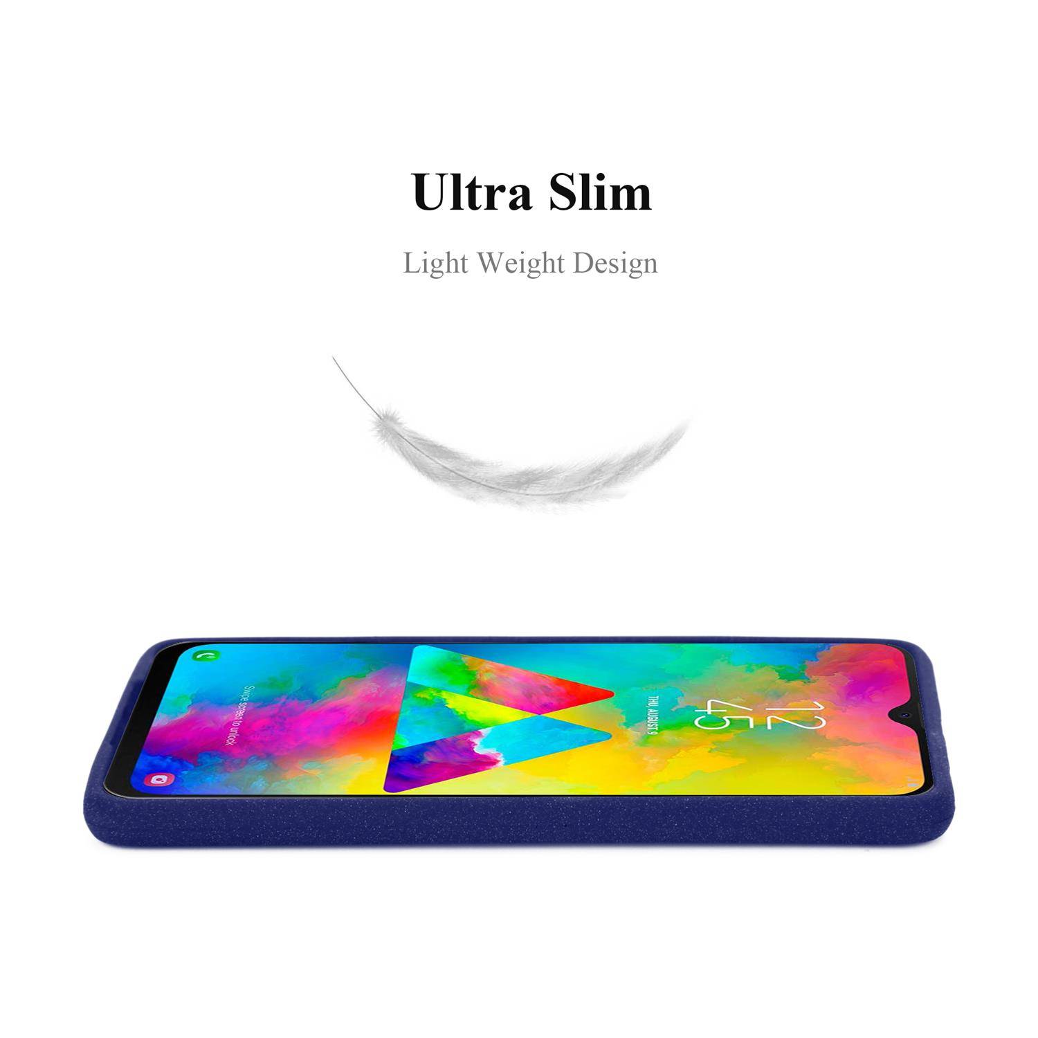 Cadorabo Schutzhülle für Samsung Galaxy M20 Hülle in Blau Handyhülle TPU Etui Cover Case