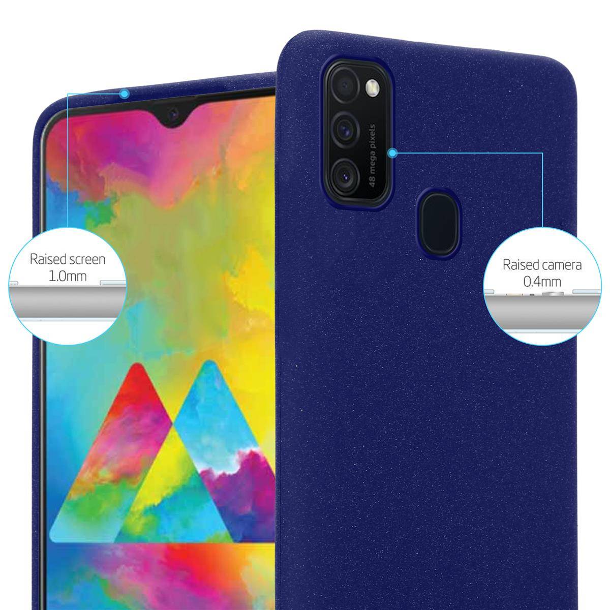 Cadorabo Schutzhülle für Samsung Galaxy M21 / M30s Hülle in Blau Handyhülle TPU Etui Cover Case