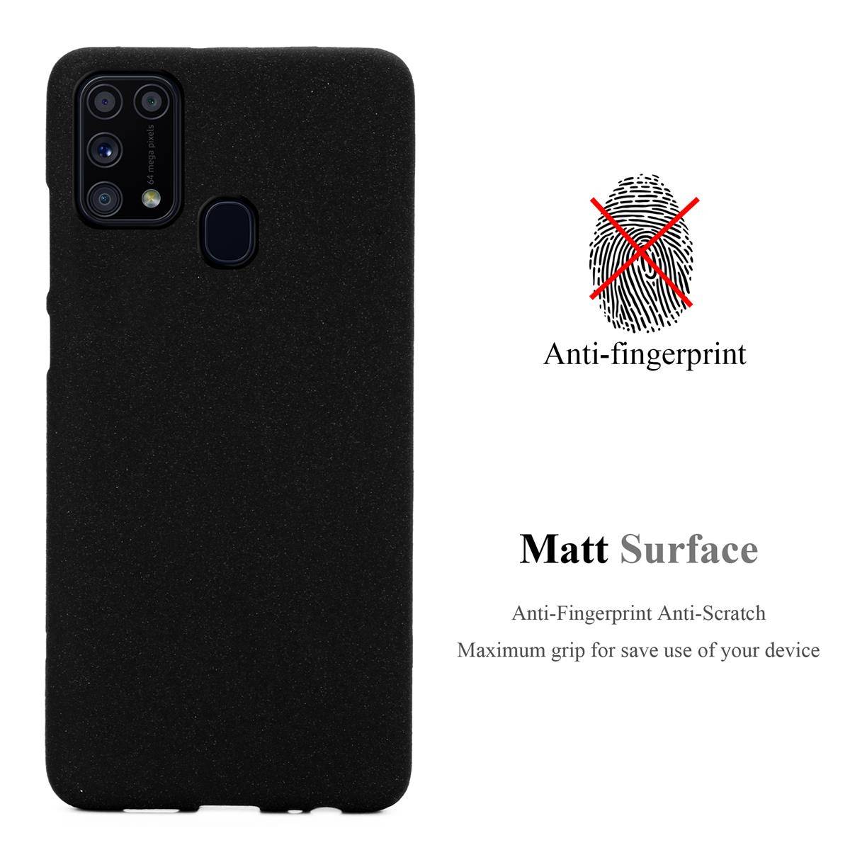 Cadorabo Schutzhülle für Samsung Galaxy M31 Hülle in Schwarz Handyhülle TPU Etui Cover Case
