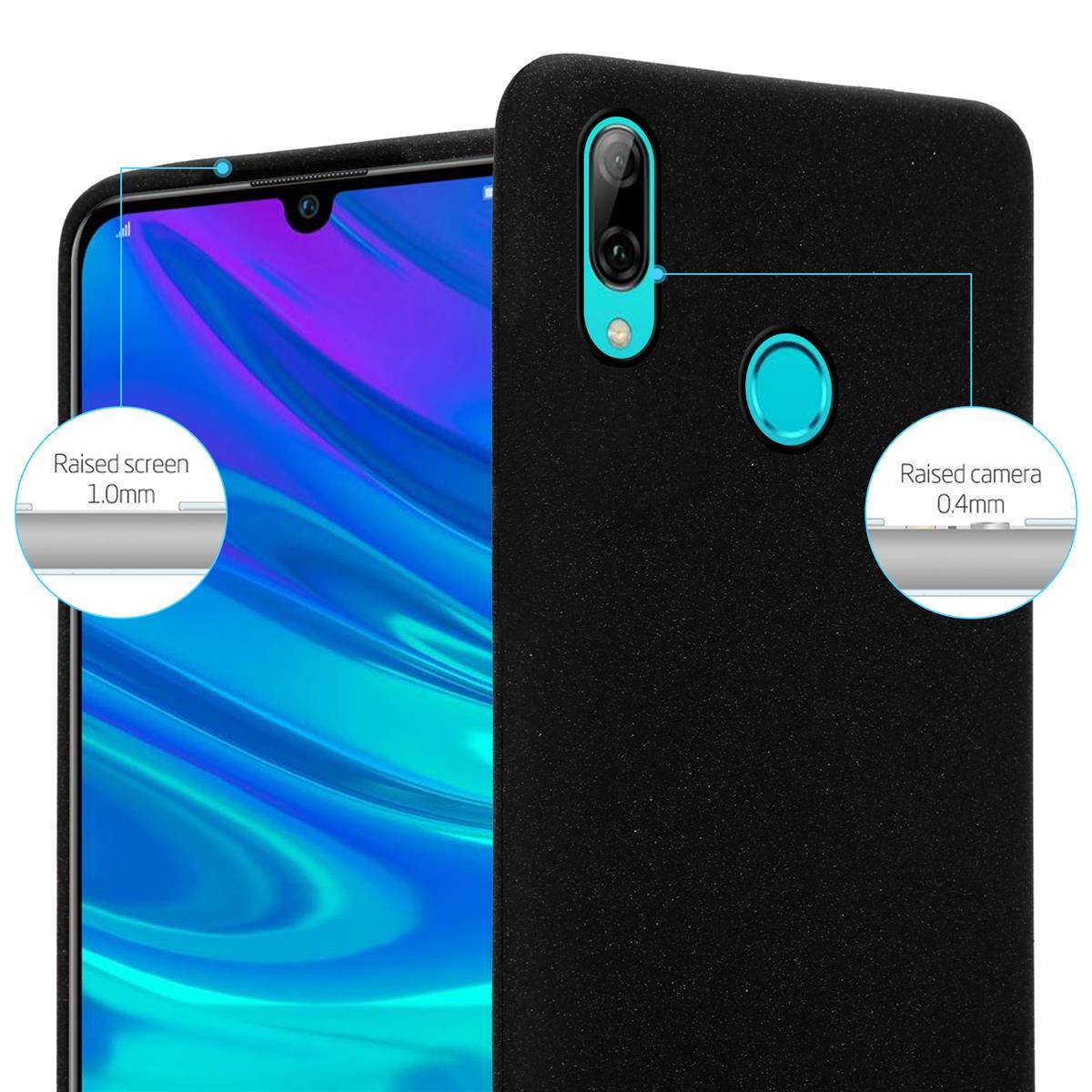 Cadorabo Schutzhülle für Honor 10 LITE / Huawei P SMART 2019 Hülle in Schwarz Handyhülle TPU Etui Cover Case