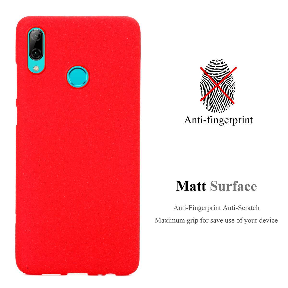 Cadorabo Schutzhülle für Honor 10 LITE / Huawei P SMART 2019 Hülle in Rot Handyhülle TPU Etui Cover Case