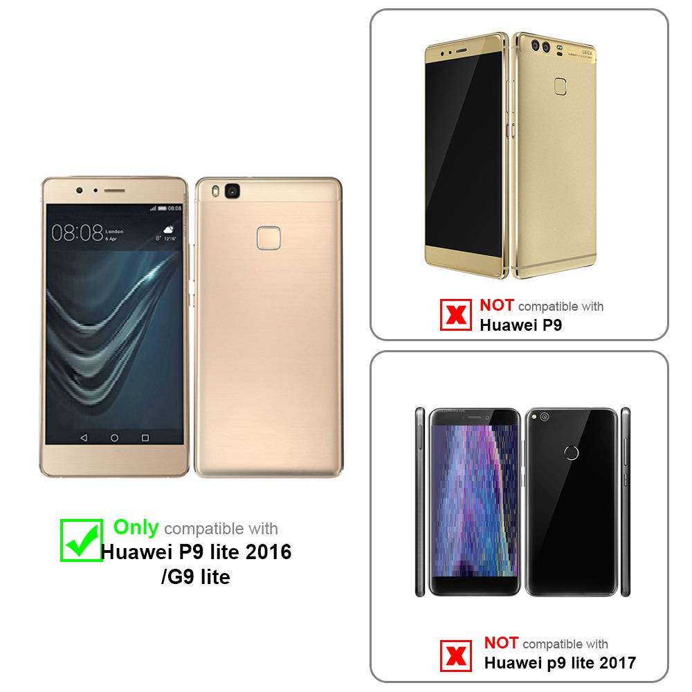 Cadorabo Hülle für Huawei P9 LITE 2016 / G9 LITE Schutz Hülle in Türkis Schutzhülle Handy Hülle Etui Case Blumen Flower