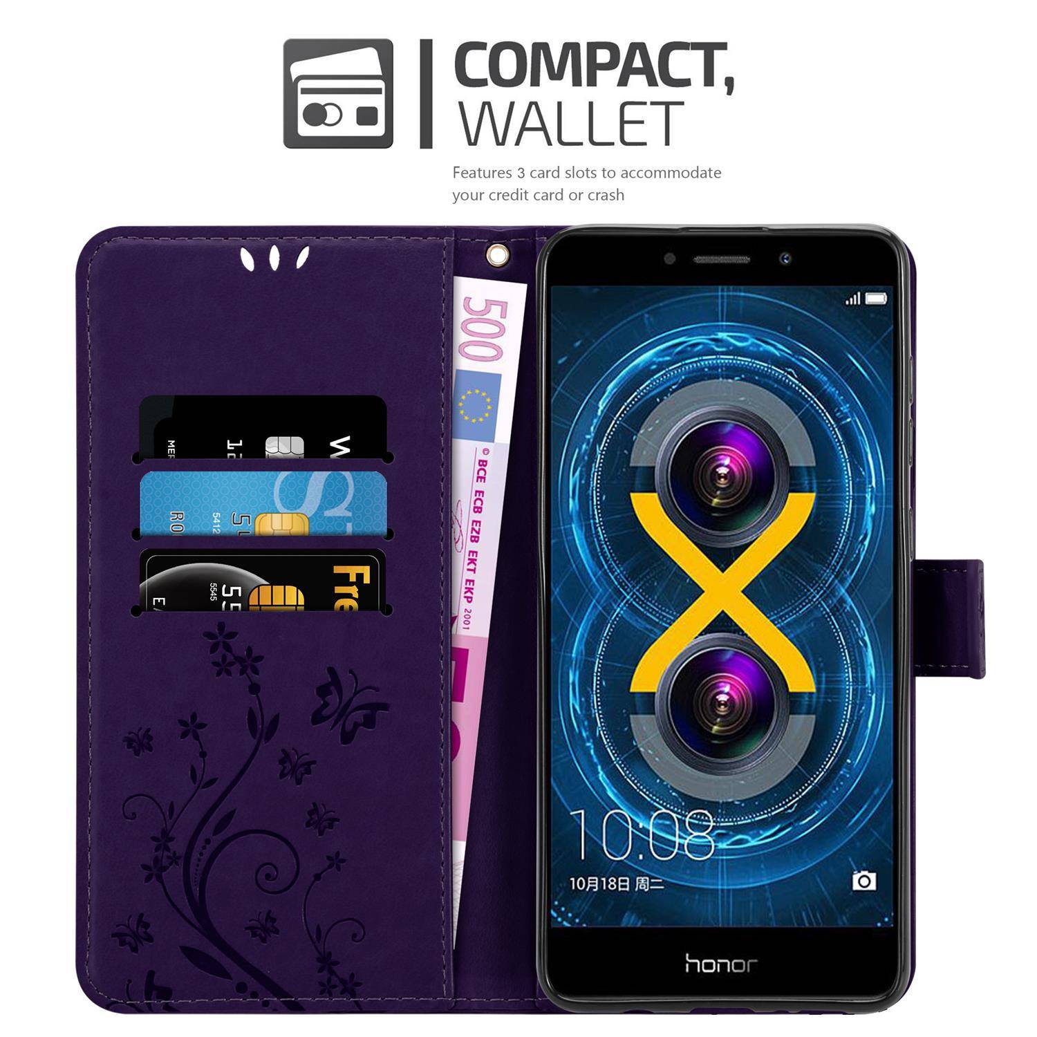 Cadorabo Hülle für Huawei MATE 9 LITE / GR5 2017 / Honor 6X Schutz Hülle in Lila Schutzhülle Handy Hülle Etui Case