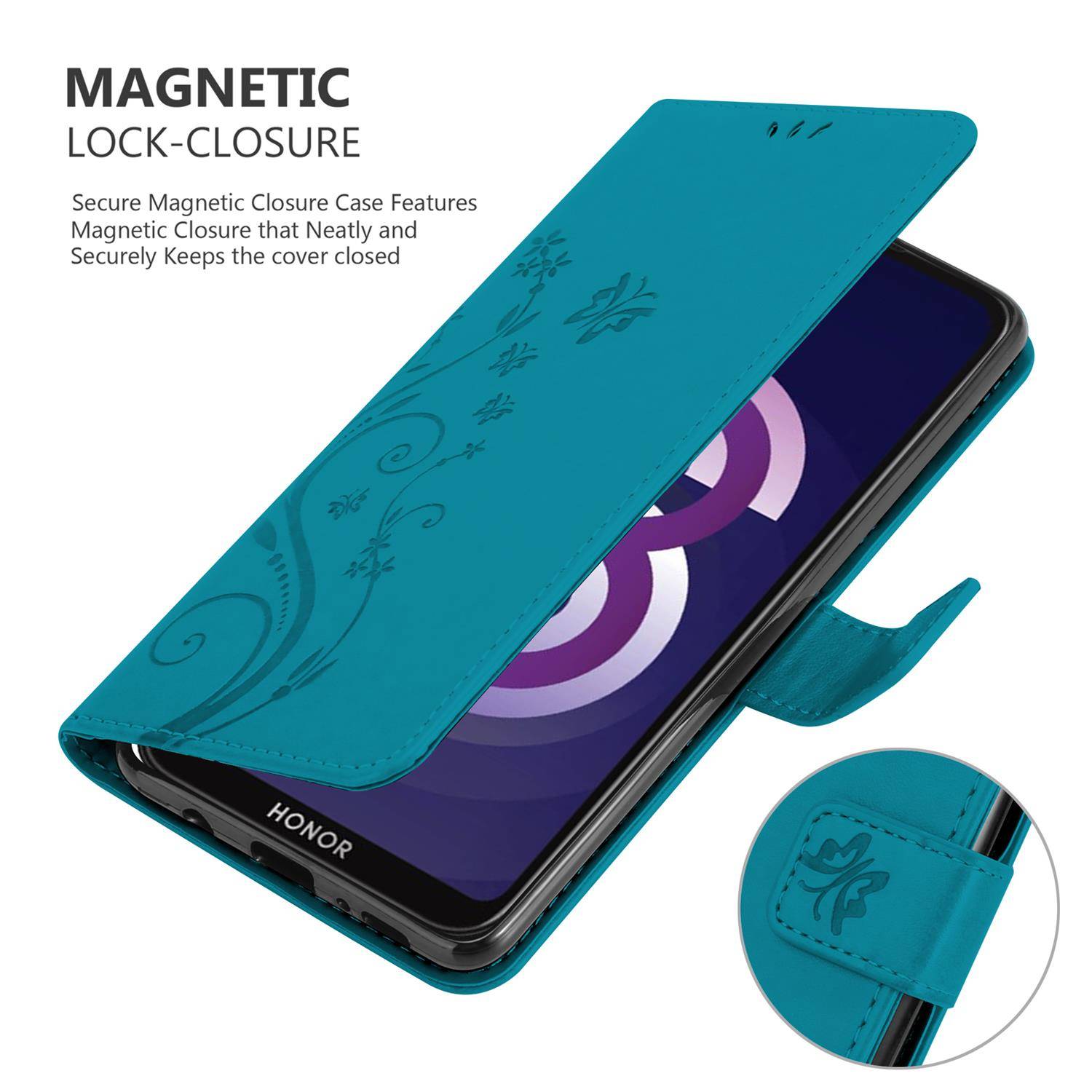 Cadorabo Hülle für Huawei Y5 2019 / Enjoy Play 8 / Honor 8S Schutz Hülle in Blau Schutzhülle Handy Hülle Etui Case