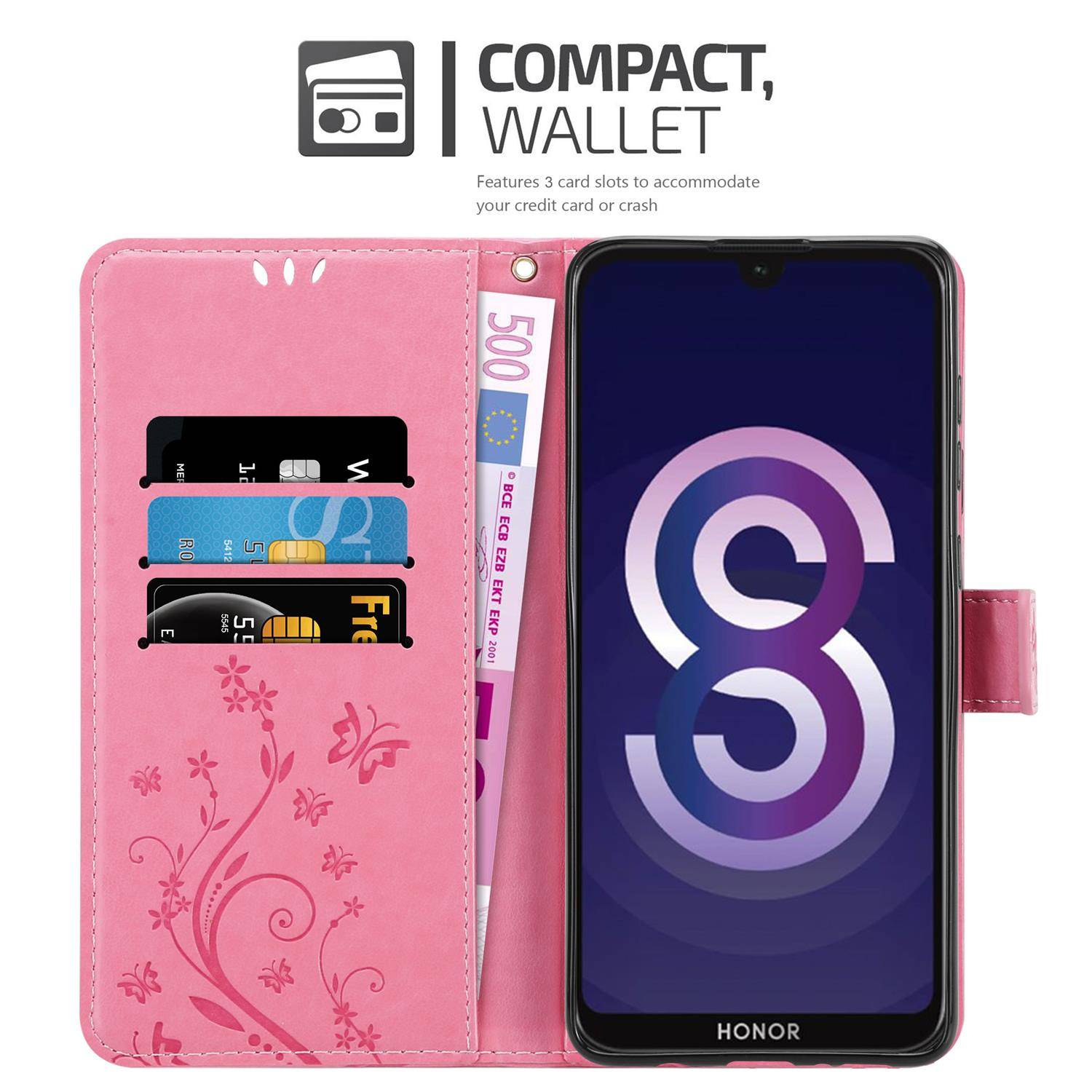 Cadorabo Hülle für Huawei Y5 2019 / Enjoy Play 8 / Honor 8S Schutz Hülle in Rosa Schutzhülle Handy Hülle Etui Case