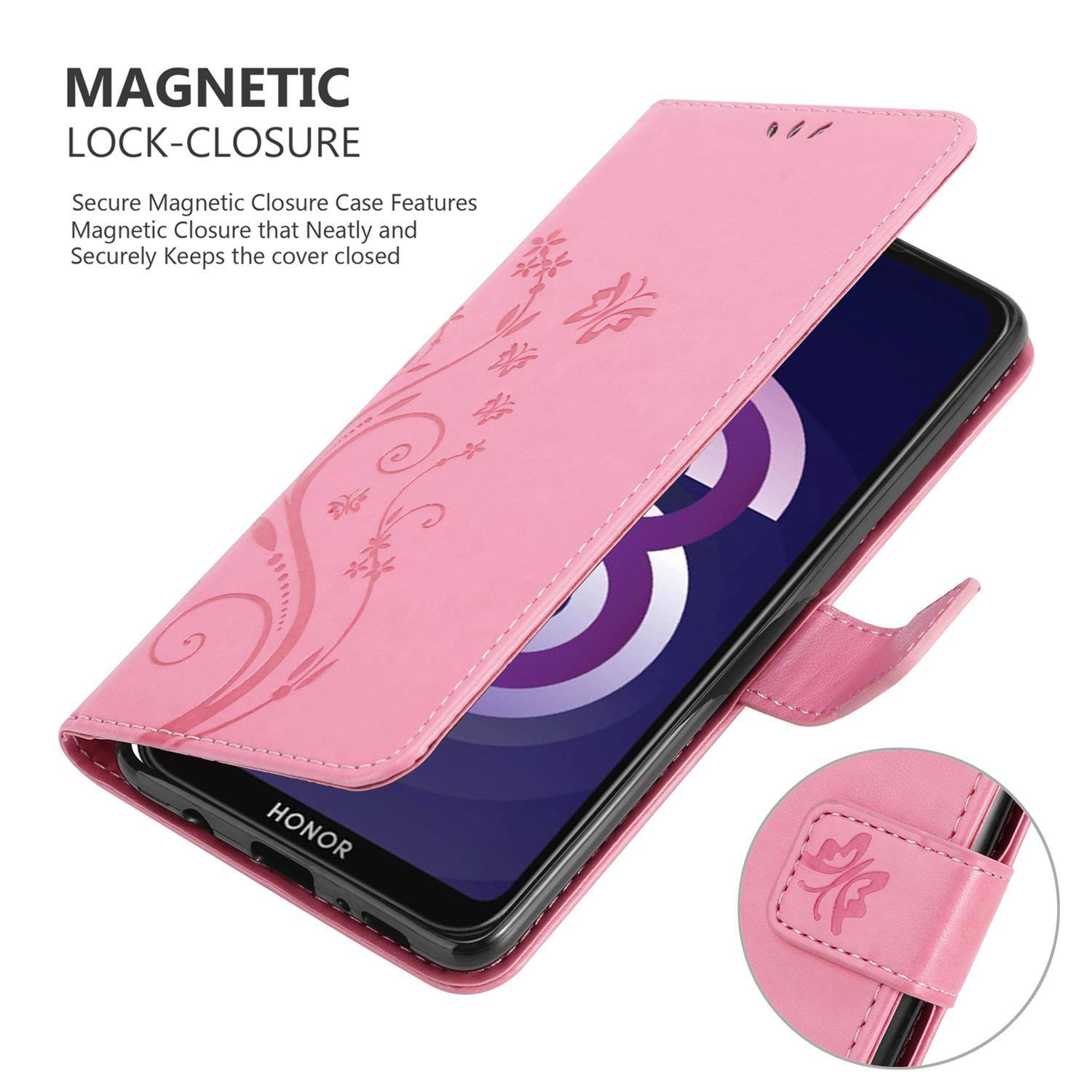 Cadorabo Hülle für Huawei Y5 2019 / Enjoy Play 8 / Honor 8S Schutz Hülle in Rosa Schutzhülle Handy Hülle Etui Case