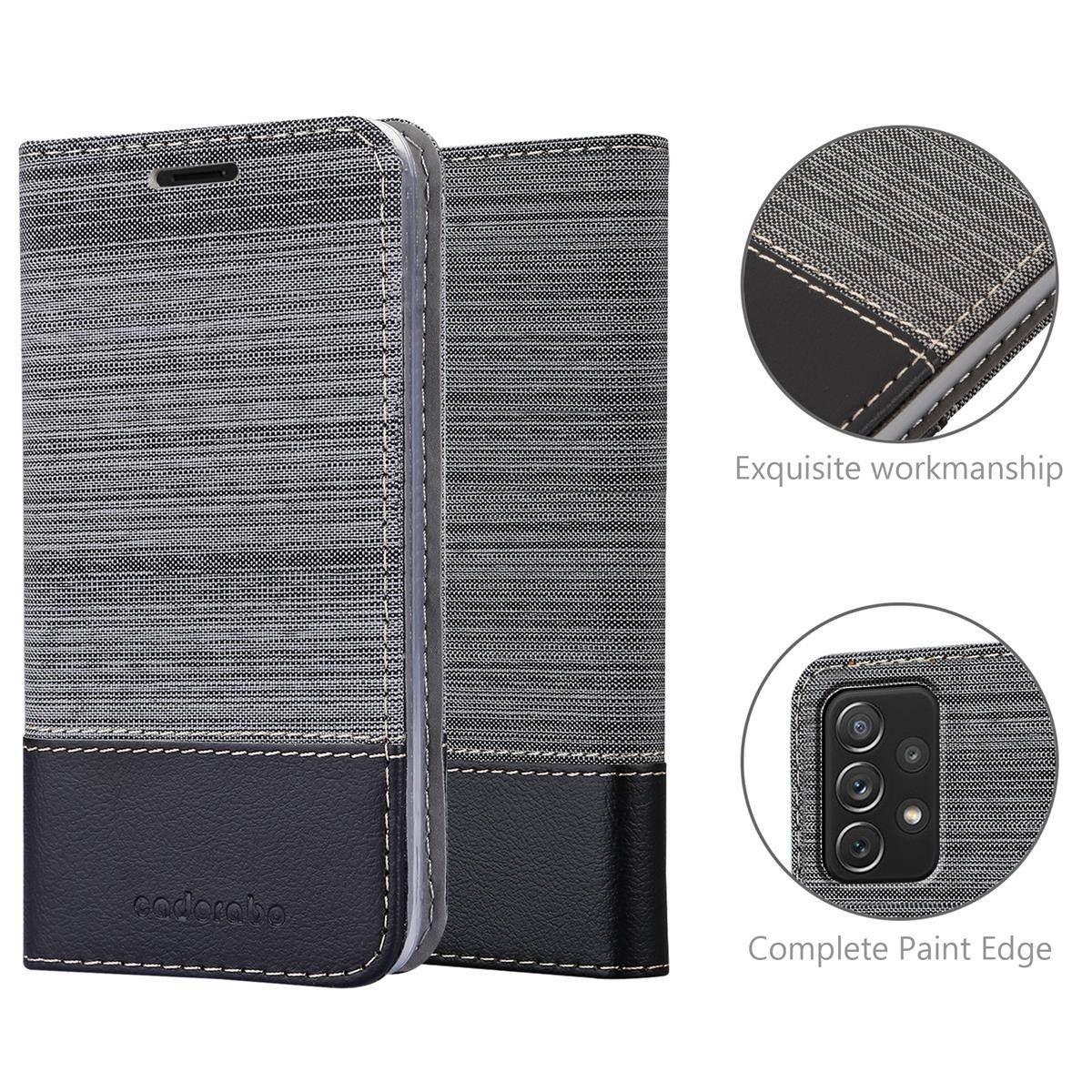 Cadorabo Hülle für Samsung Galaxy A72 4G / 5G Schutzhülle in Grau Handy Hülle Etui Book Case Cover