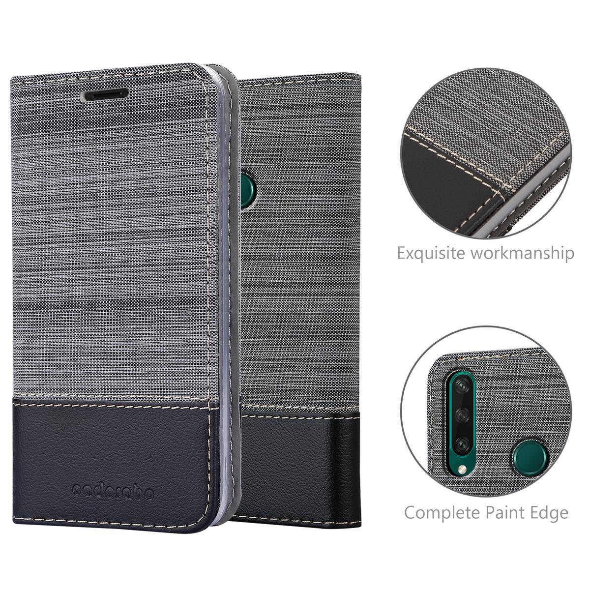 Cadorabo Hülle für Huawei Y6P Schutzhülle in Grau Handy Hülle Etui Book Case Cover