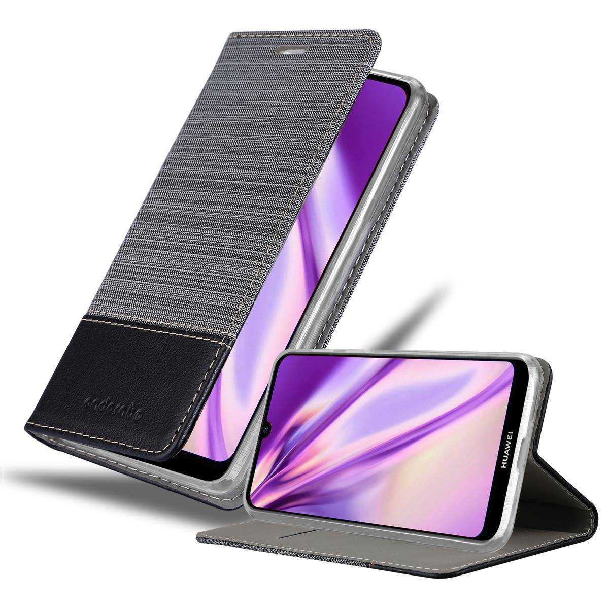 Cadorabo Hülle für Huawei Y6S Schutzhülle in Grau Handy Hülle Etui Book Case Cover
