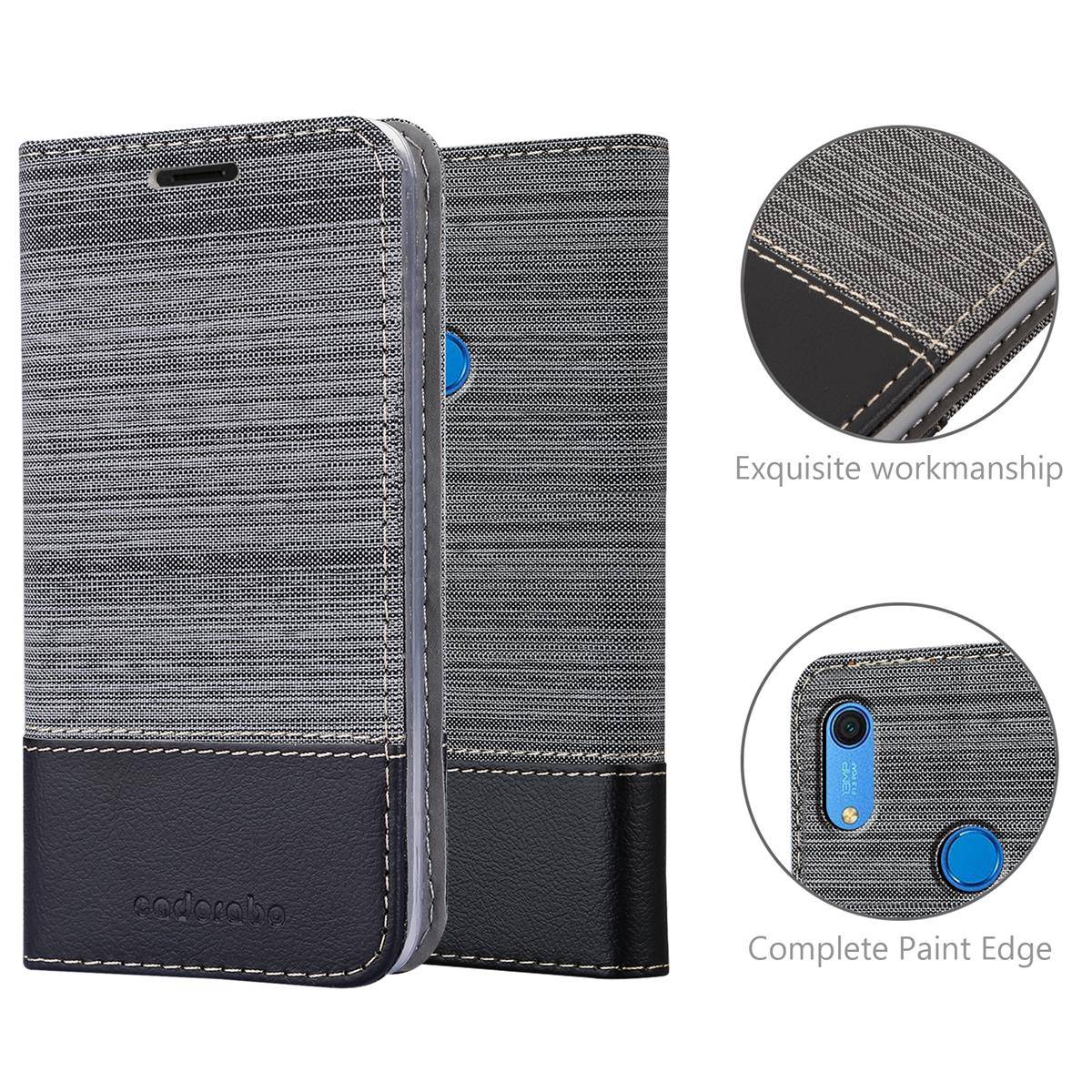 Cadorabo Hülle für Huawei Y6S Schutzhülle in Grau Handy Hülle Etui Book Case Cover