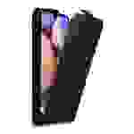 Cadorabo Hülle für Samsung Galaxy A10s / M01s Schutz Hülle in Schwarz Flip Etui Handyhülle Case Cover