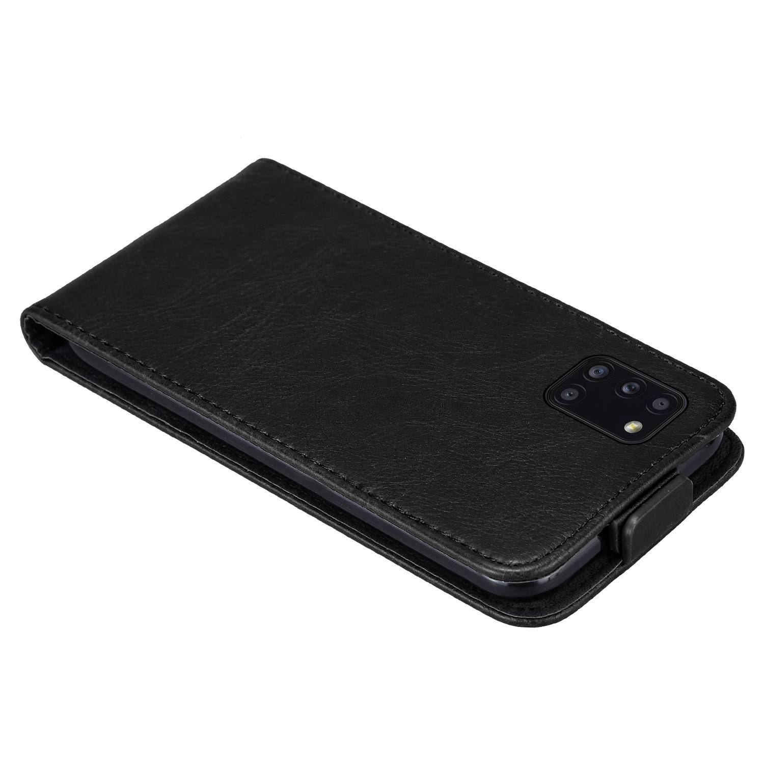 Cadorabo Hülle für Samsung Galaxy A31 Schutz Hülle in Schwarz Flip Etui Handyhülle Case Cover