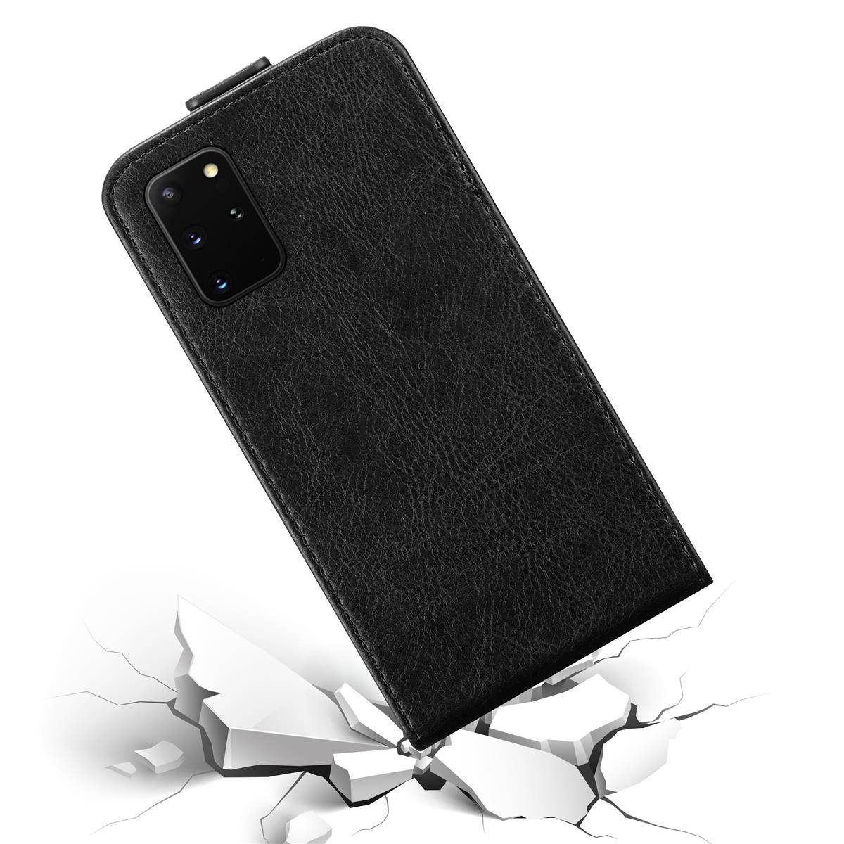 Cadorabo Hülle für Samsung Galaxy S20 PLUS Schutz Hülle in Schwarz Flip Etui Handyhülle Case Cover