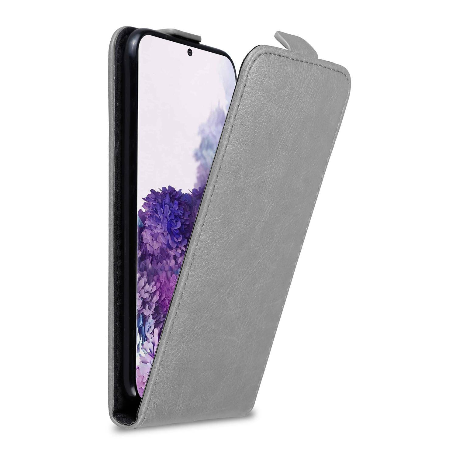 Cadorabo Hülle für Samsung Galaxy S20 PLUS Schutz Hülle in Grau Flip Etui Handyhülle Case Cover