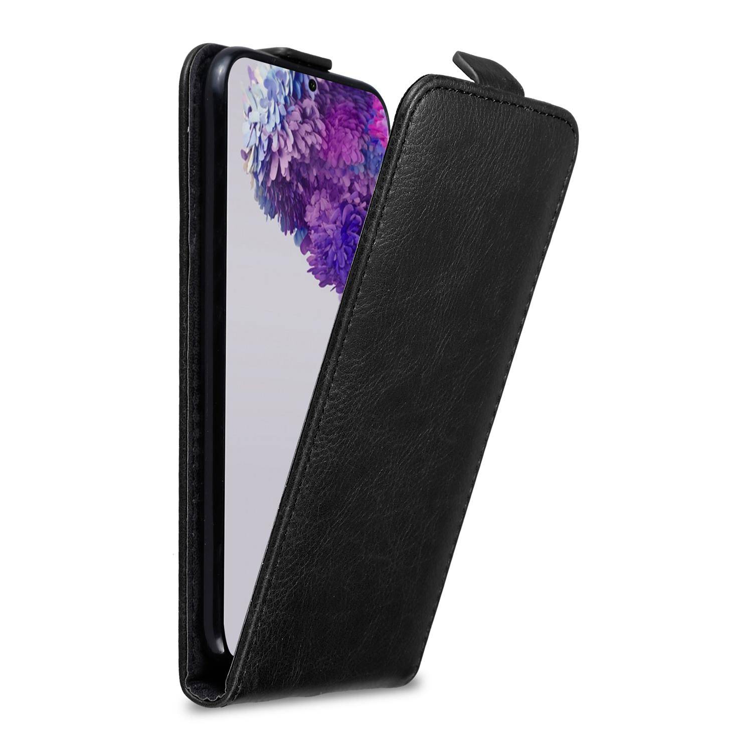 Cadorabo Hülle für Samsung Galaxy S20 ULTRA Schutz Hülle in Schwarz Flip Etui Handyhülle Case Cover