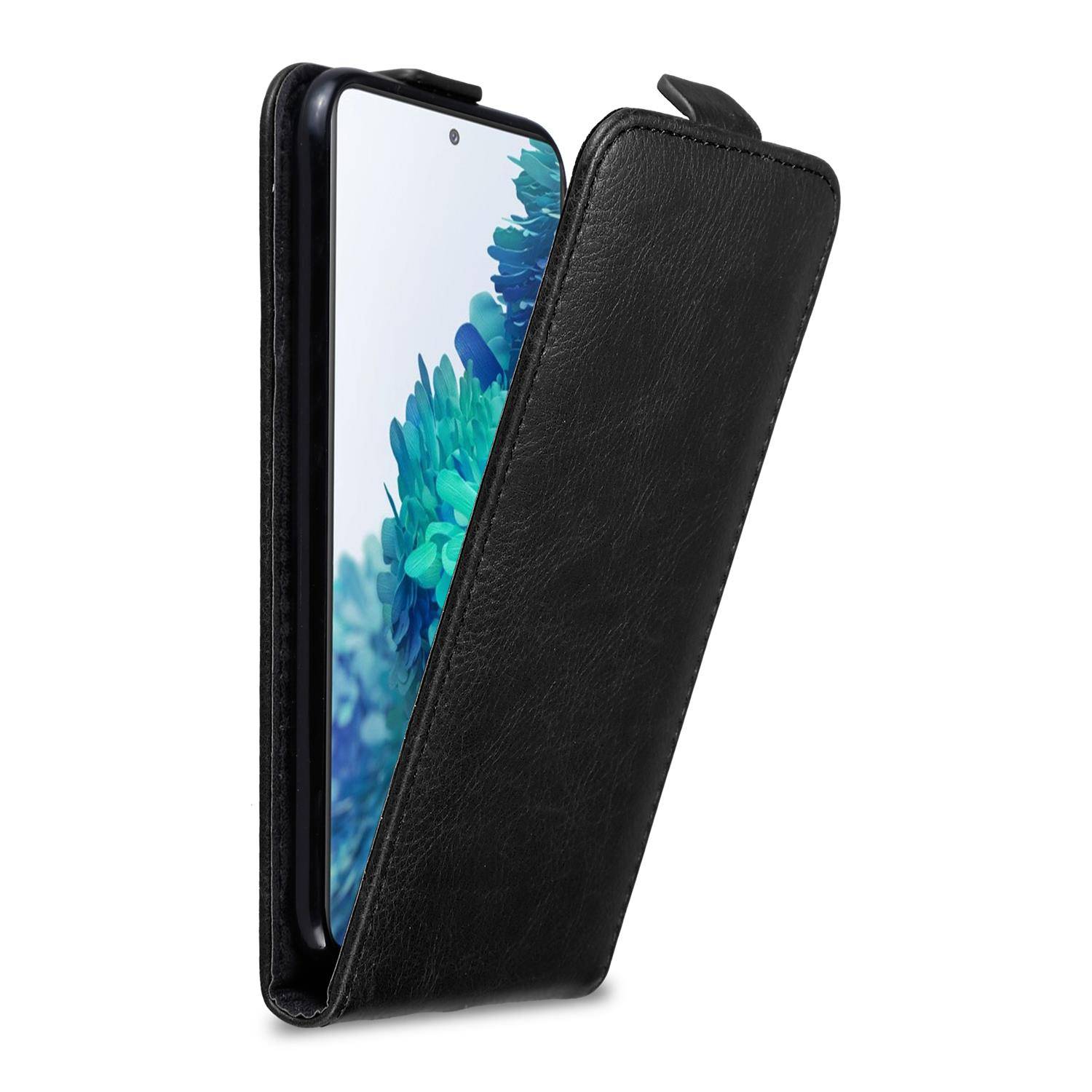 Cadorabo Hülle für Samsung Galaxy S20 FE Schutz Hülle in Schwarz Flip Etui Handyhülle Case Cover
