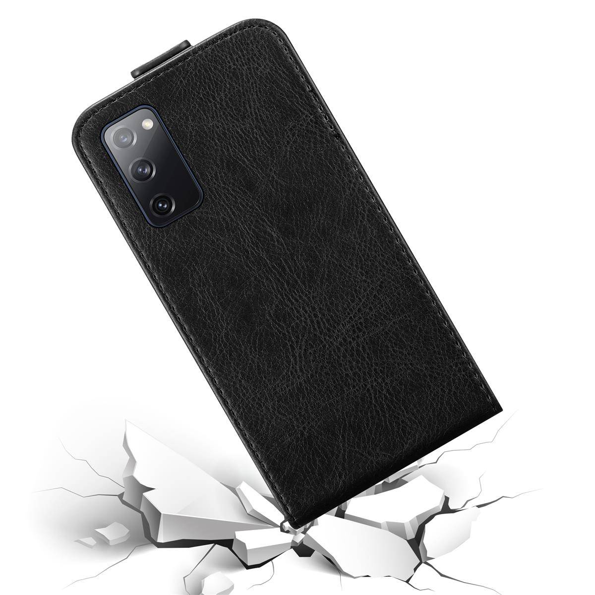 Cadorabo Hülle für Samsung Galaxy S20 FE Schutz Hülle in Schwarz Flip Etui Handyhülle Case Cover