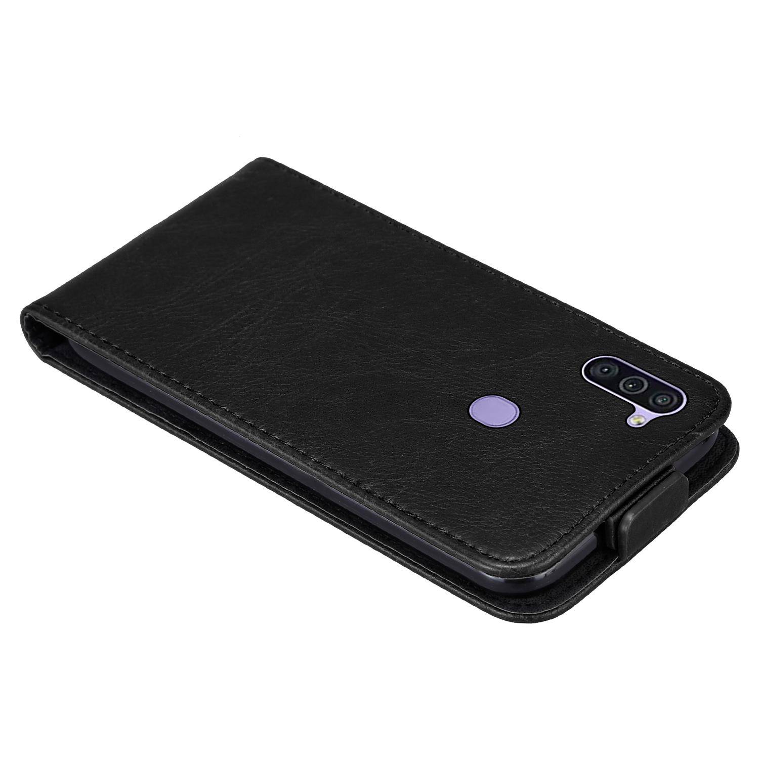 Cadorabo Hülle für Samsung Galaxy A11 / M11 Schutz Hülle in Schwarz Flip Etui Handyhülle Case Cover