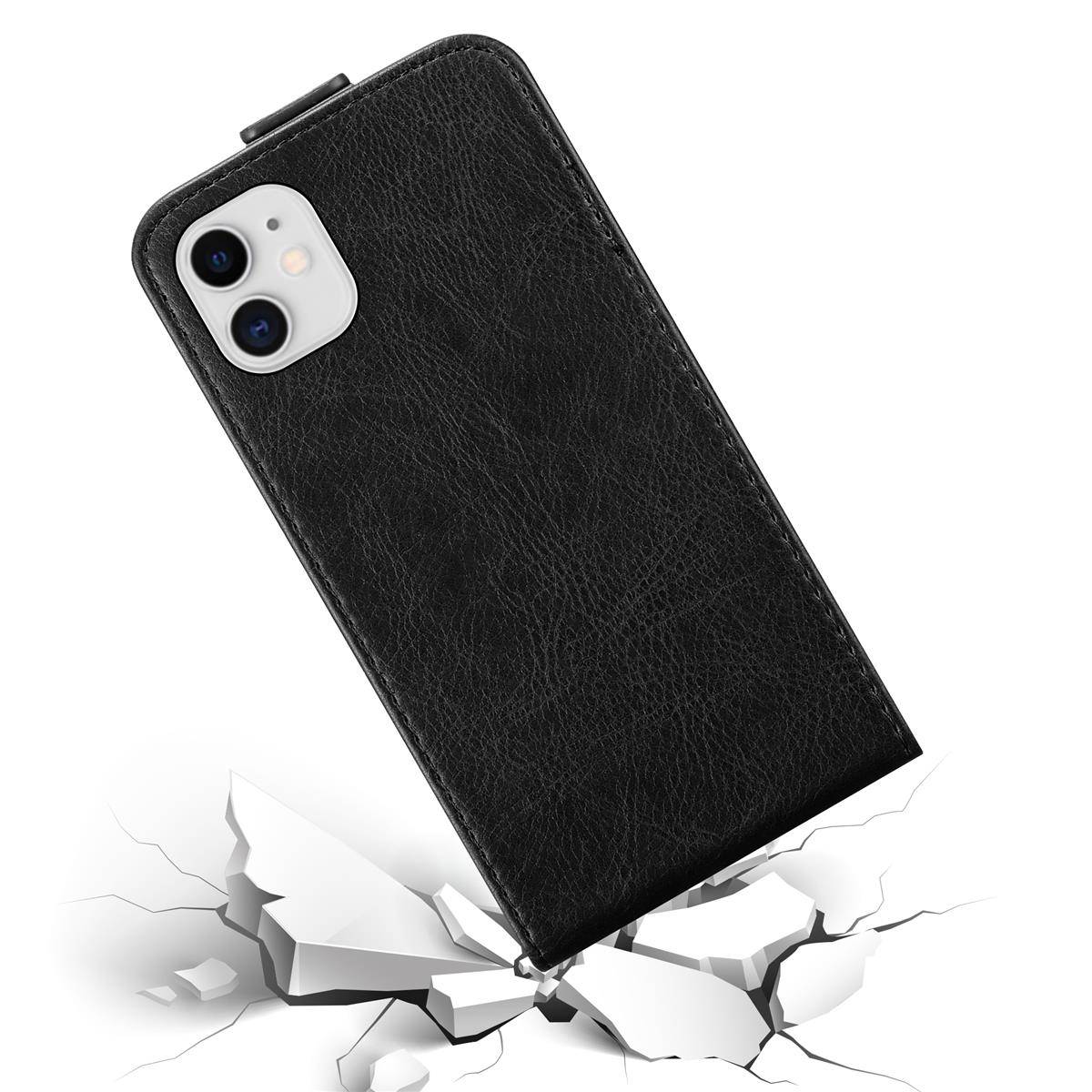 Cadorabo Hülle für Apple iPhone 11 Schutz Hülle in Schwarz Flip Etui Handyhülle Case Cover