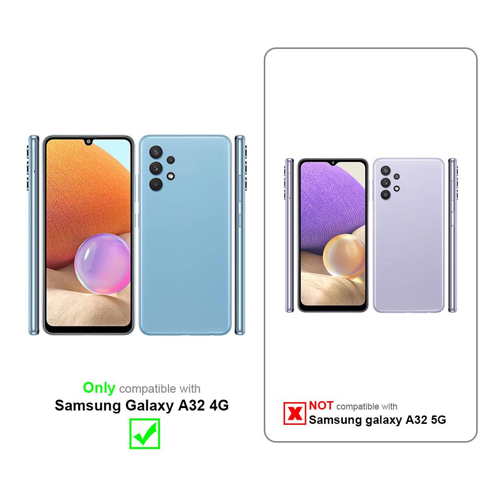 Cadorabo Hülle für Samsung Galaxy A32 4G Schutz Hülle in Rosa Handyhülle TPU Etui Case Cover