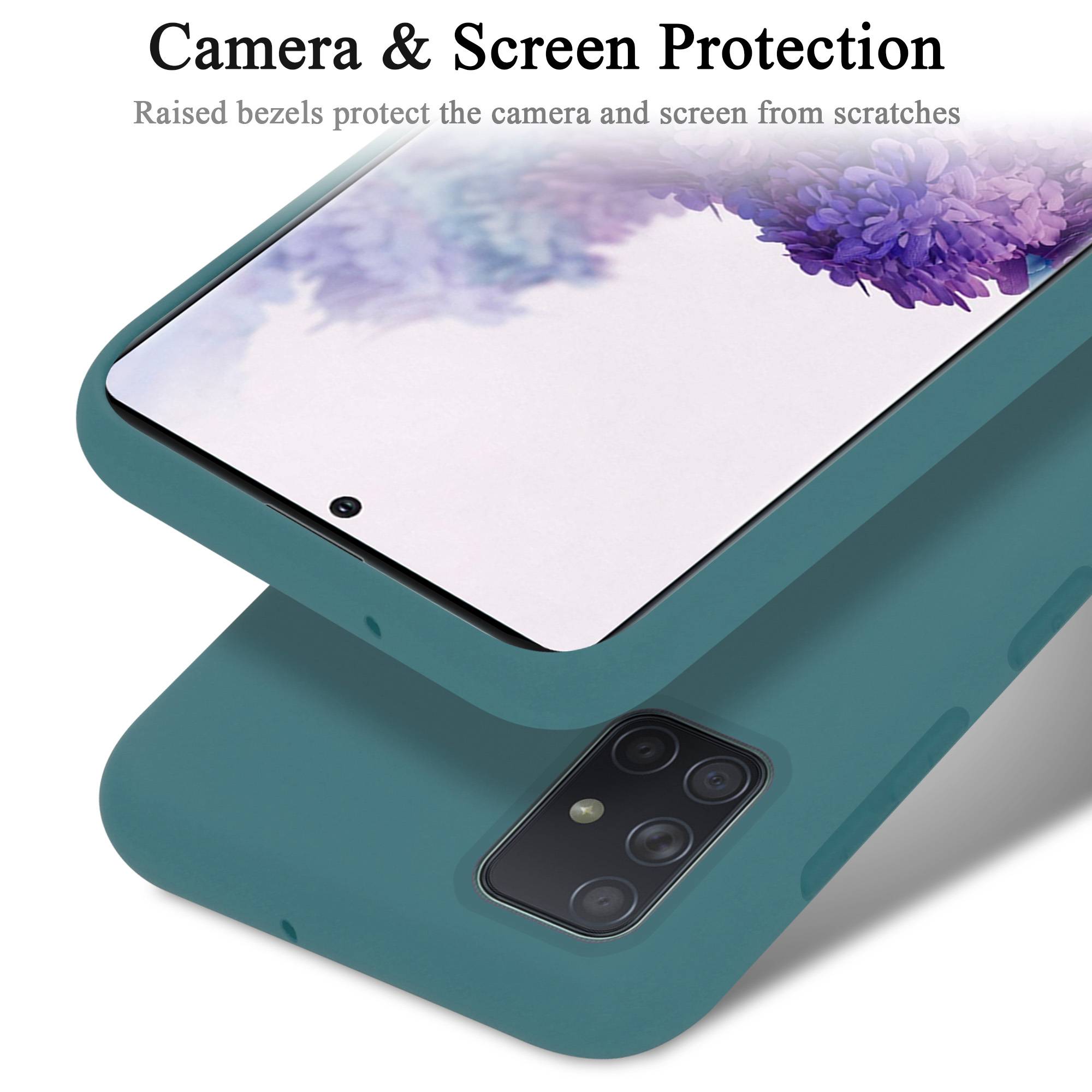Cadorabo Schutzhülle für Samsung Galaxy A71 4G Hülle in Grün Handyhülle Case Cover TPU Etui