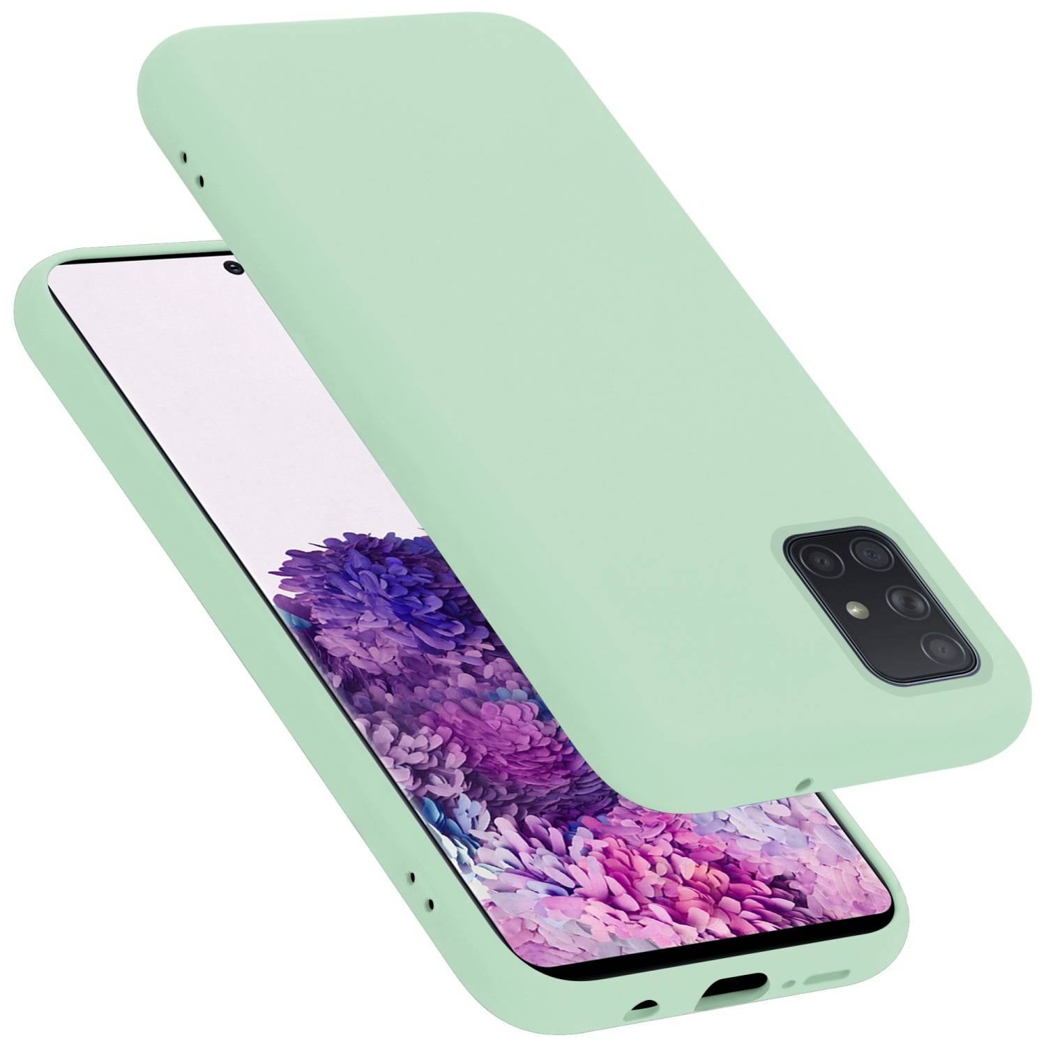 Cadorabo Schutzhülle für Samsung Galaxy A71 4G Hülle in Grün Handyhülle Case Cover TPU Etui