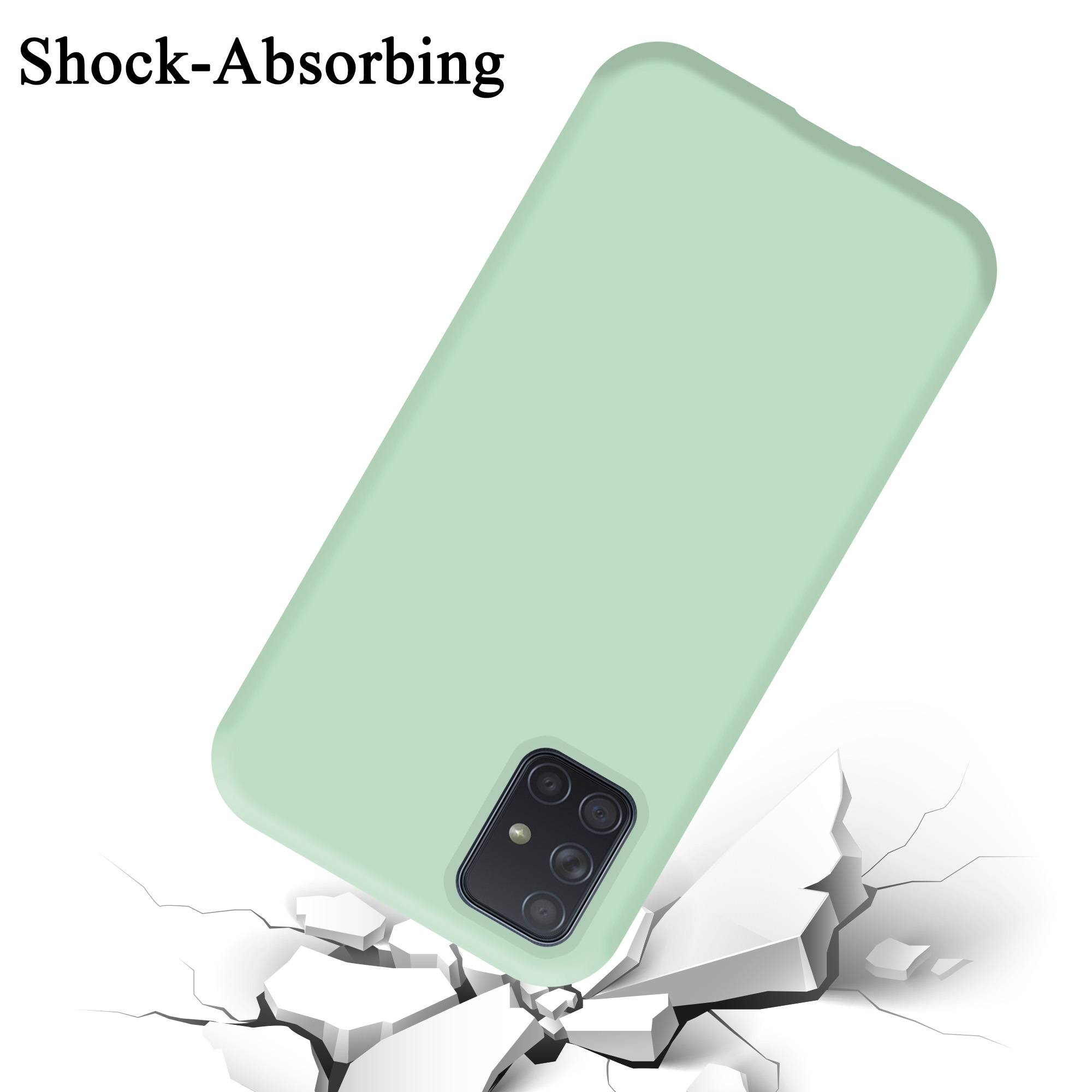 Cadorabo Schutzhülle für Samsung Galaxy A71 4G Hülle in Grün Handyhülle Case Cover TPU Etui