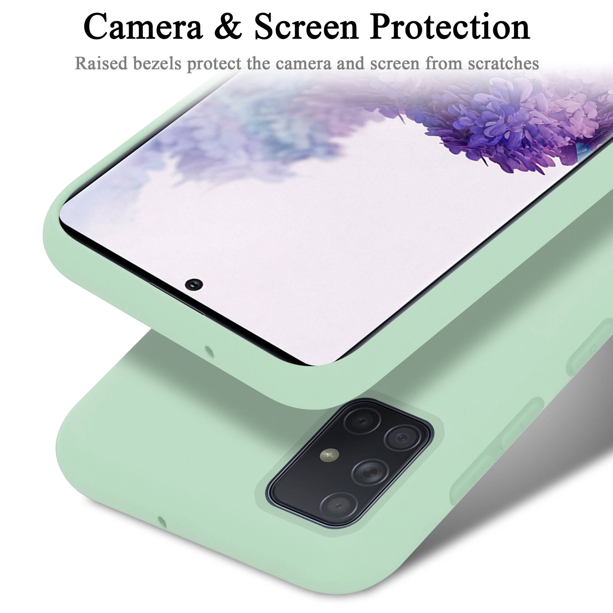 Cadorabo Schutzhülle für Samsung Galaxy A71 4G Hülle in Grün Handyhülle Case Cover TPU Etui