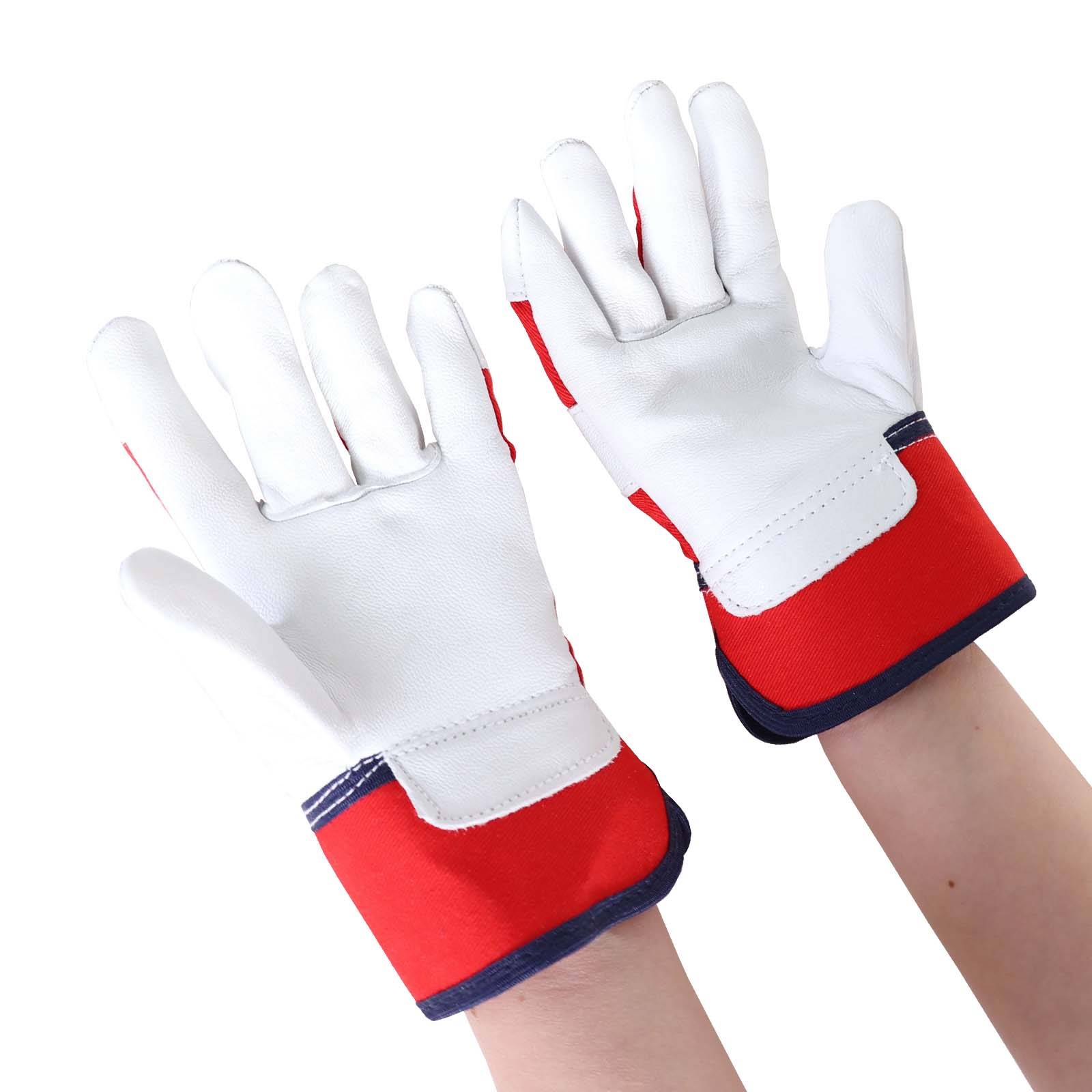 tprosafe Kinderhandschuhe kids premium rot-grau