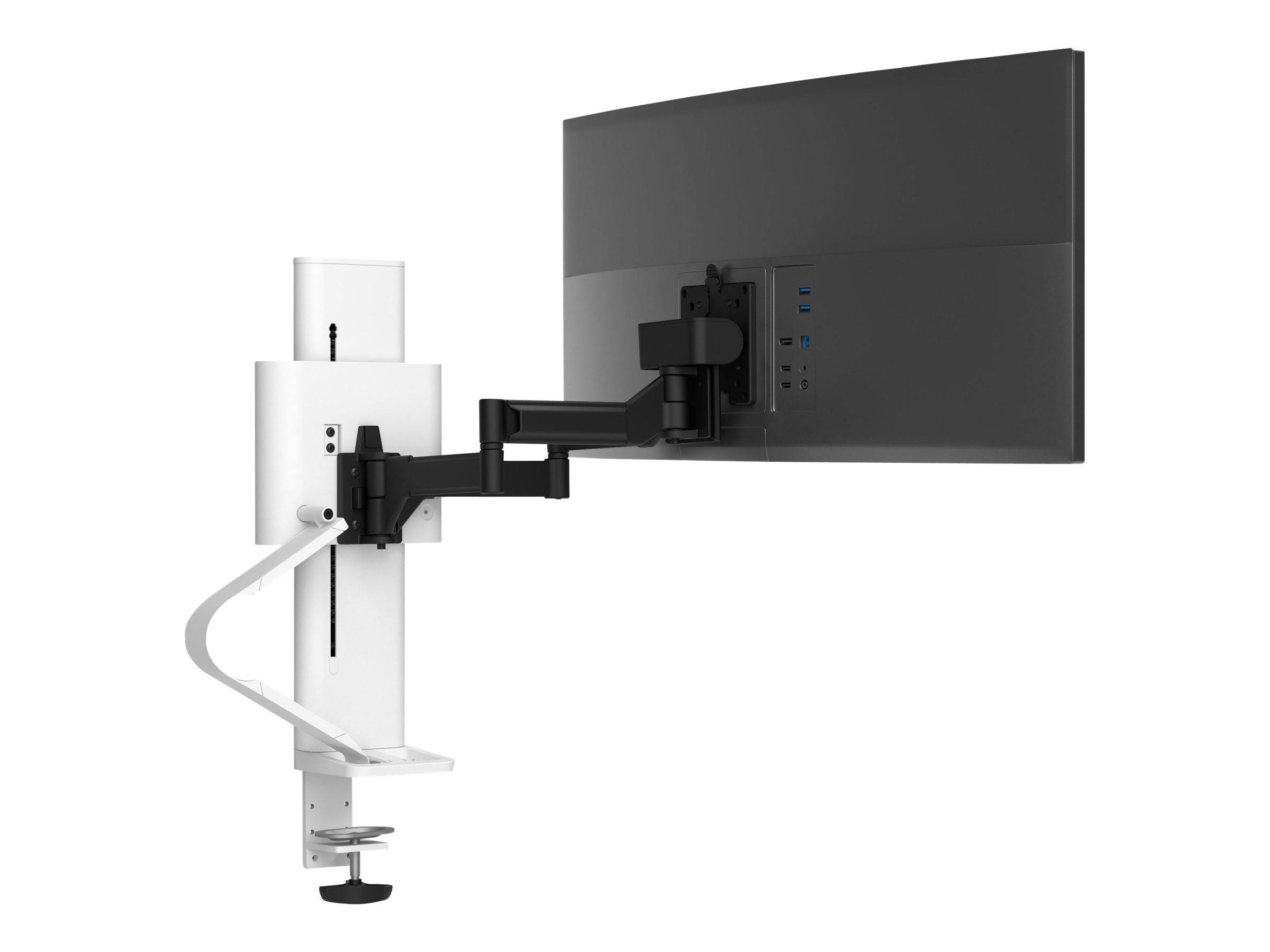 Ergotron TRACE - Befestigungskit (Pivot, Basis, VESA-Abstandshalter, Hubsäule, Verlängerungsarm, 2-teilige Tischklemme) - für LCD-Display (Constant