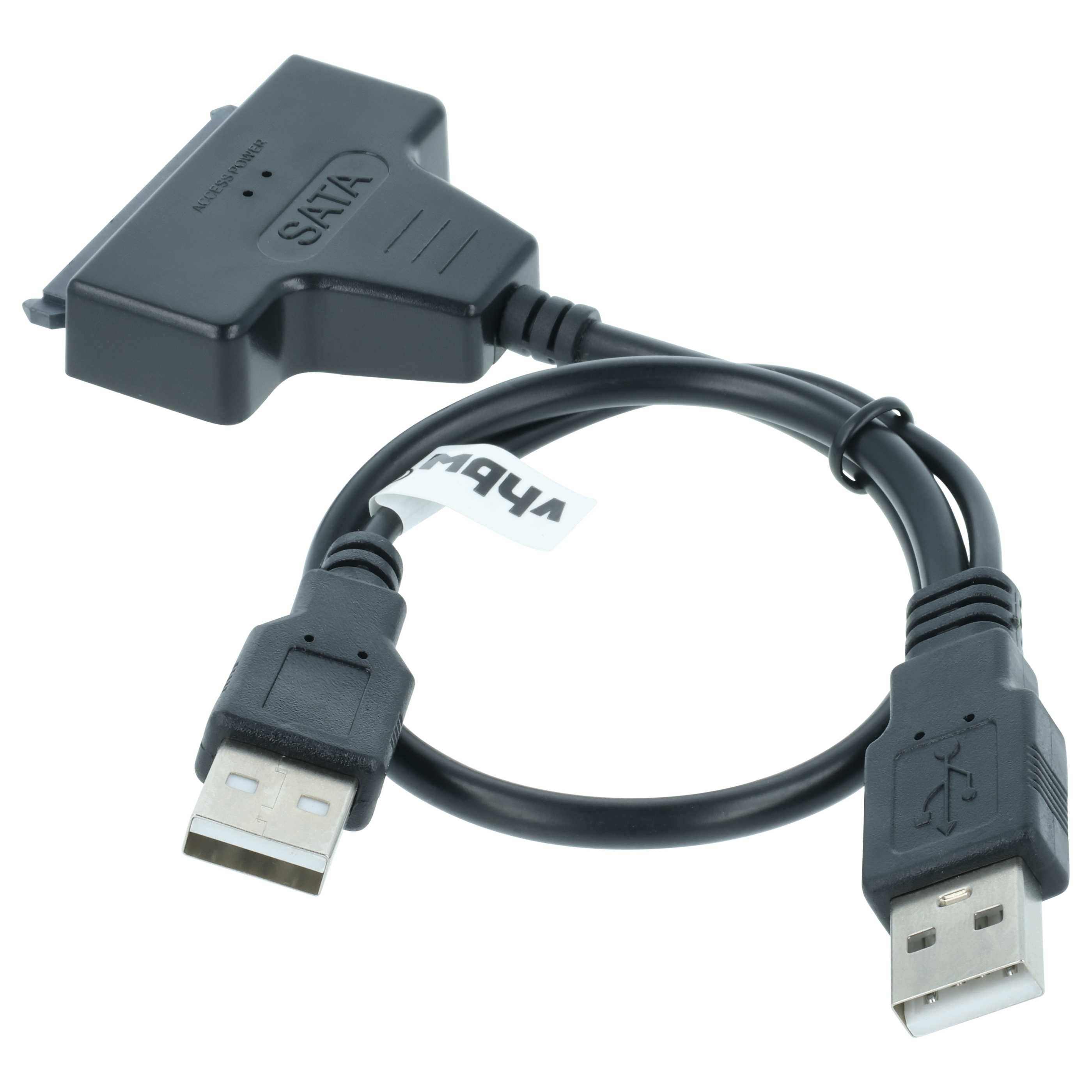 vhbw SATA zu USB Adapter, Anschlusskabel für 2'5" HDD Festplatten - Festplattenkabel, Plug & Play Fähig, Schwarz