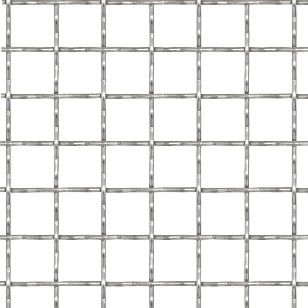 vidaXL Wellengitter Edelstahl 50×50 cm 11×11×2 mm