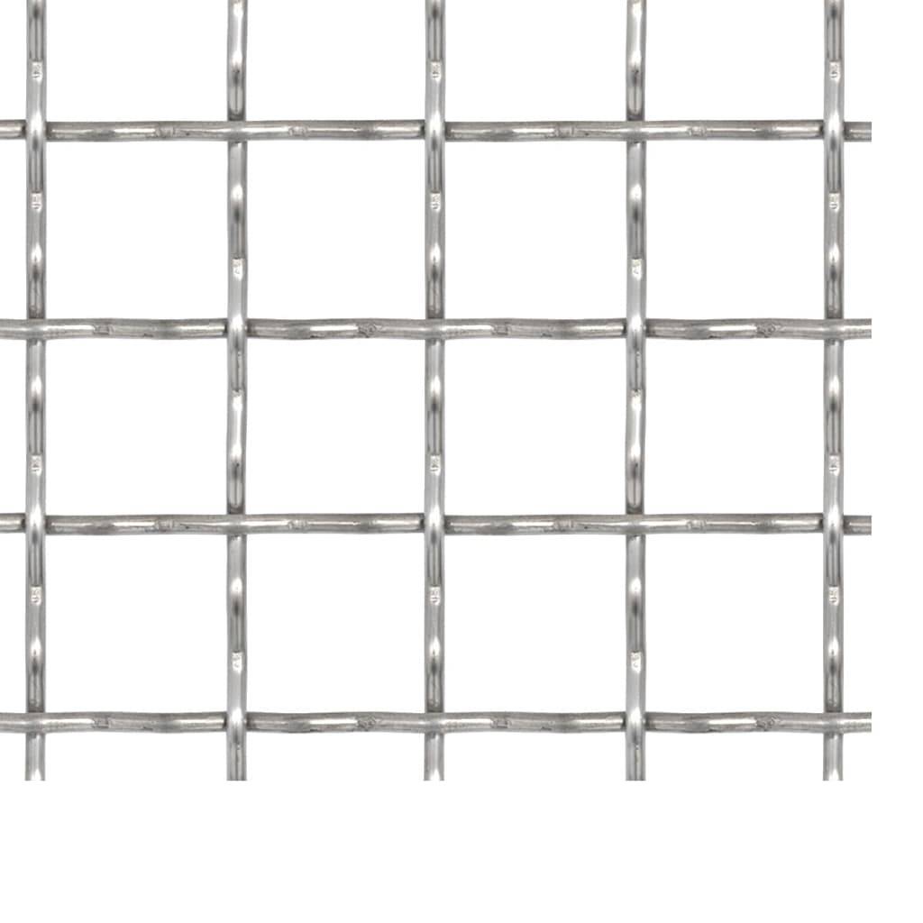 vidaXL Wellengitter Edelstahl 50×50 cm 11×11×2 mm